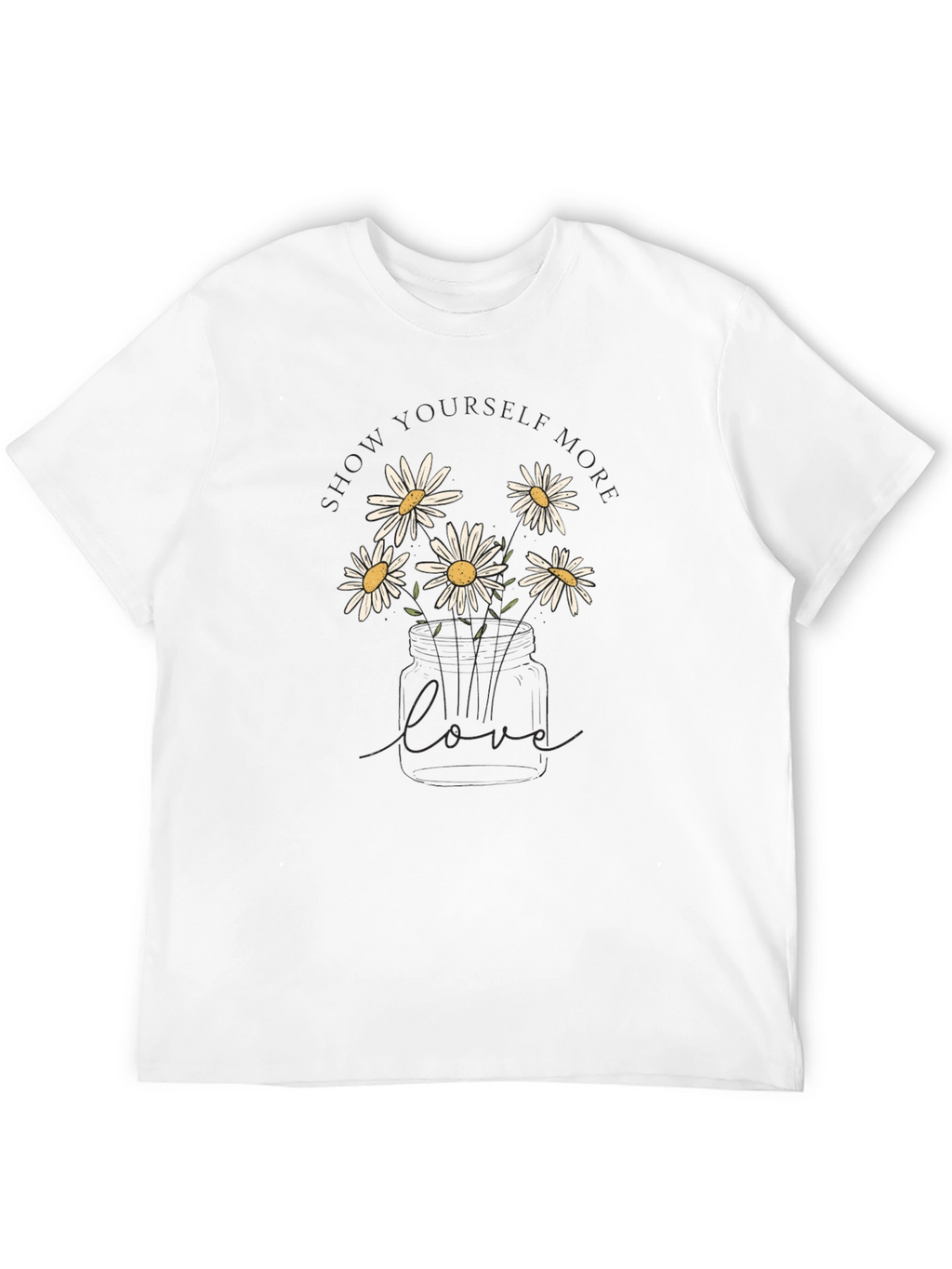 Floral Love Graphic Tee - Black Cotton Blend