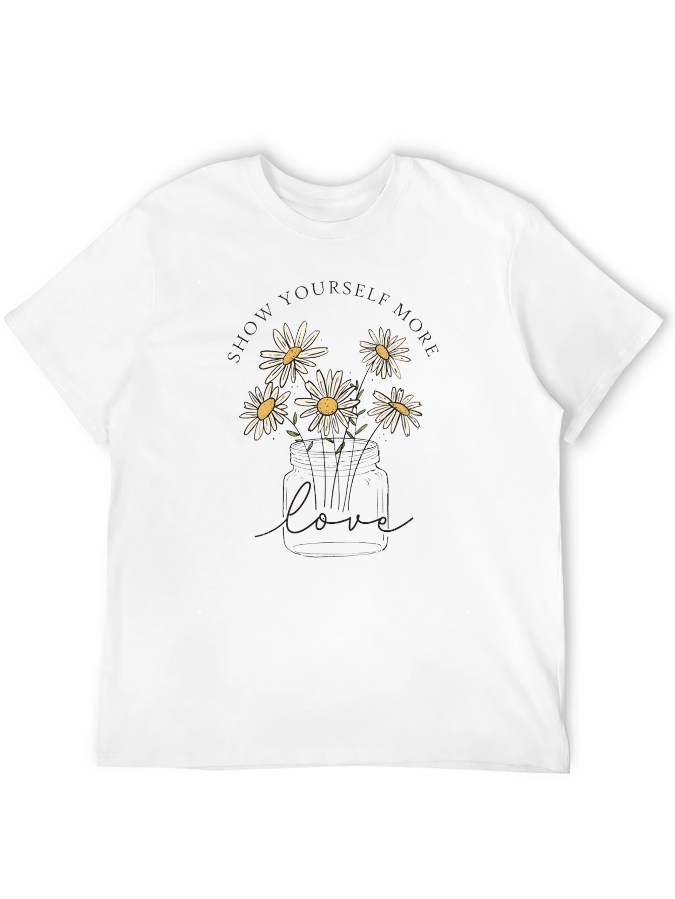 Floral Love Graphic Tee - Black Cotton Blend