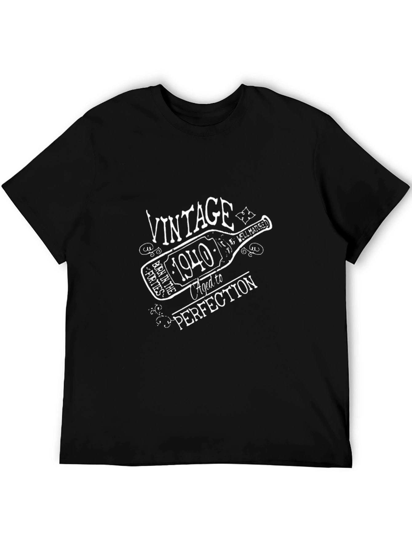 Vintage 1940 Aged to Perfection Black T-Shirt