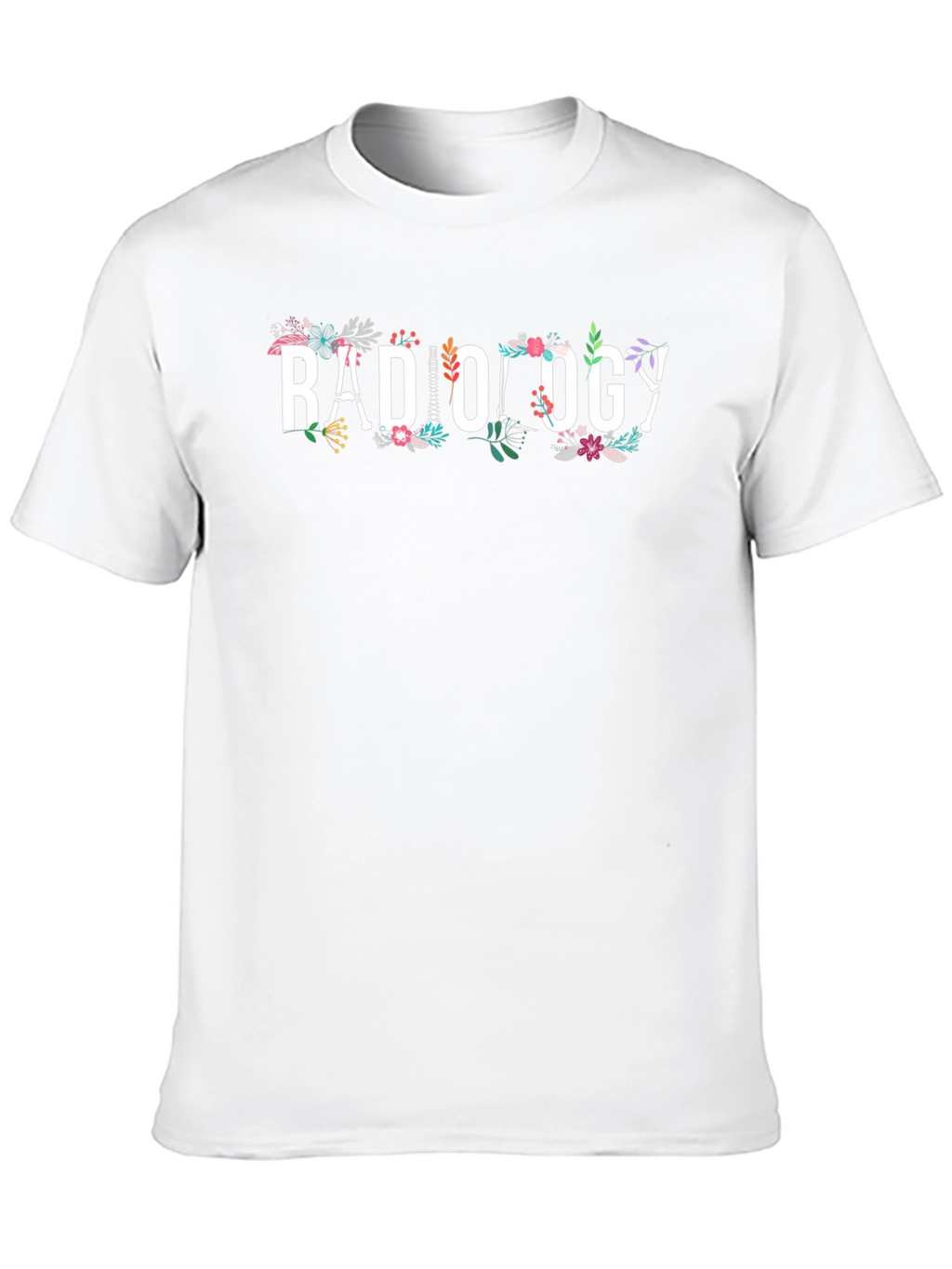 Radiology Floral Graphic T-Shirt Medical Tee