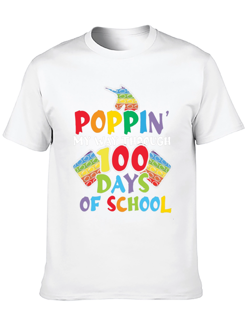 Poppin My Way Through 100 Days of School T-Shirt