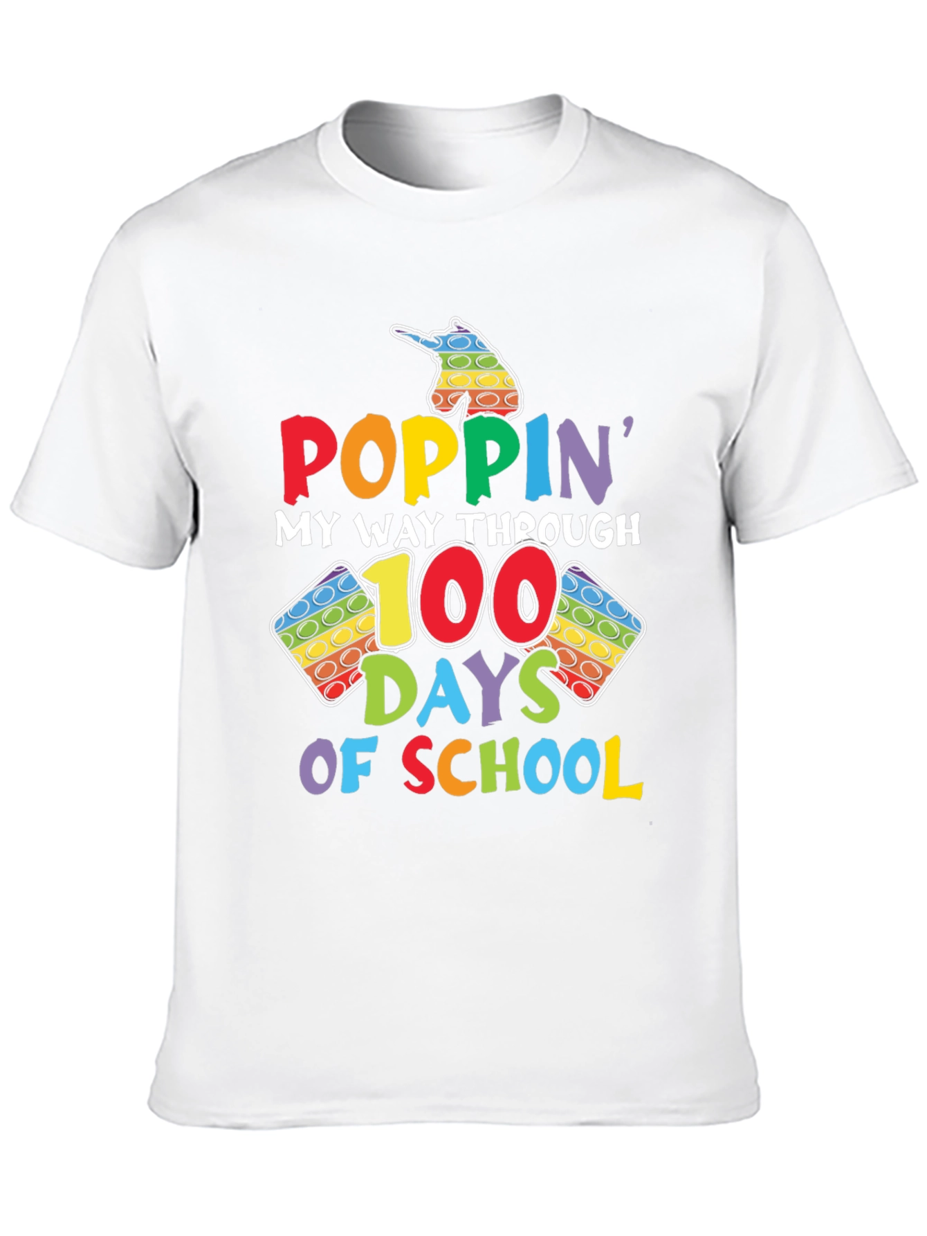 Poppin My Way Through 100 Days of School T-Shirt