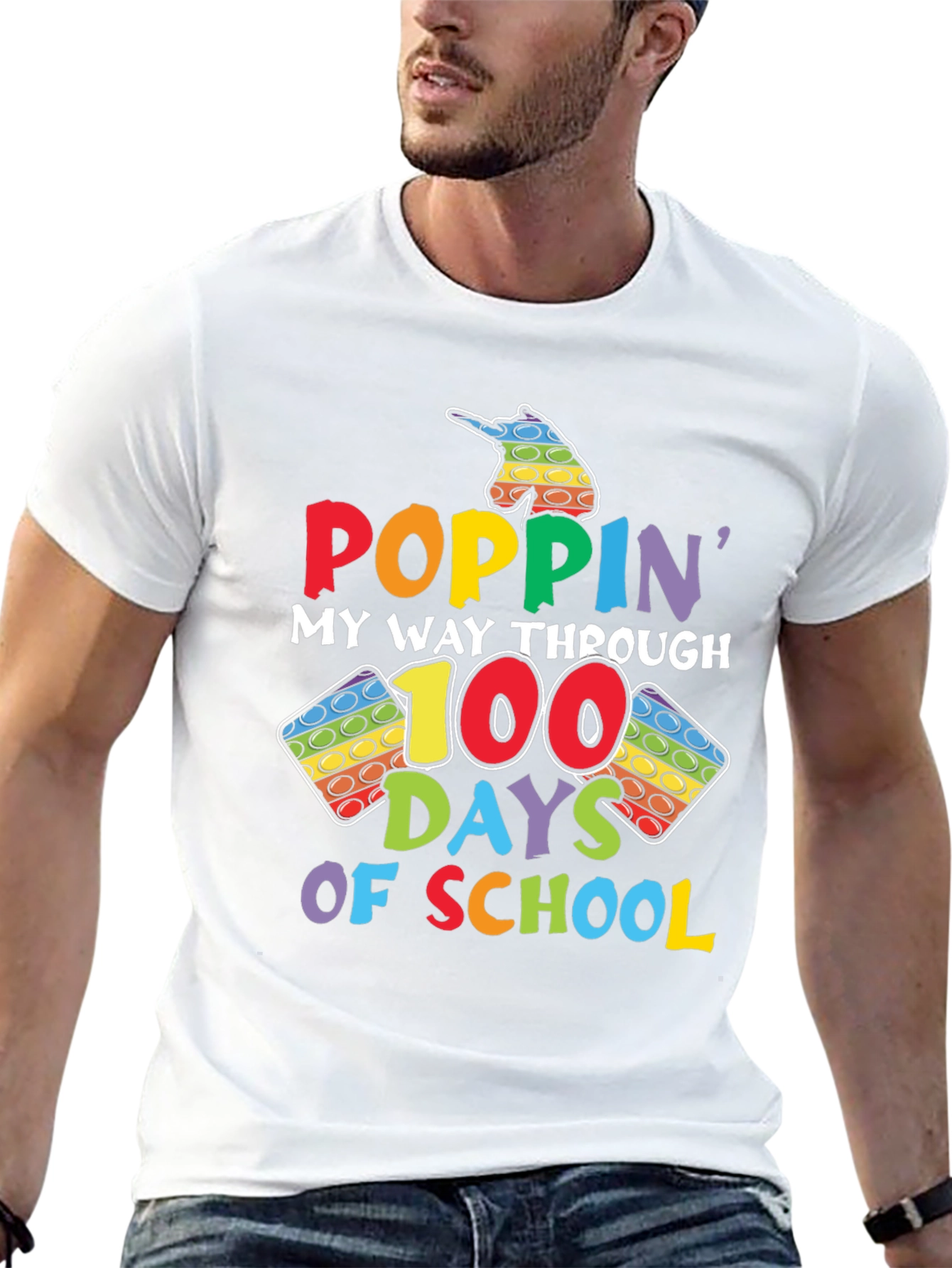 Poppin My Way Through 100 Days of School T-Shirt