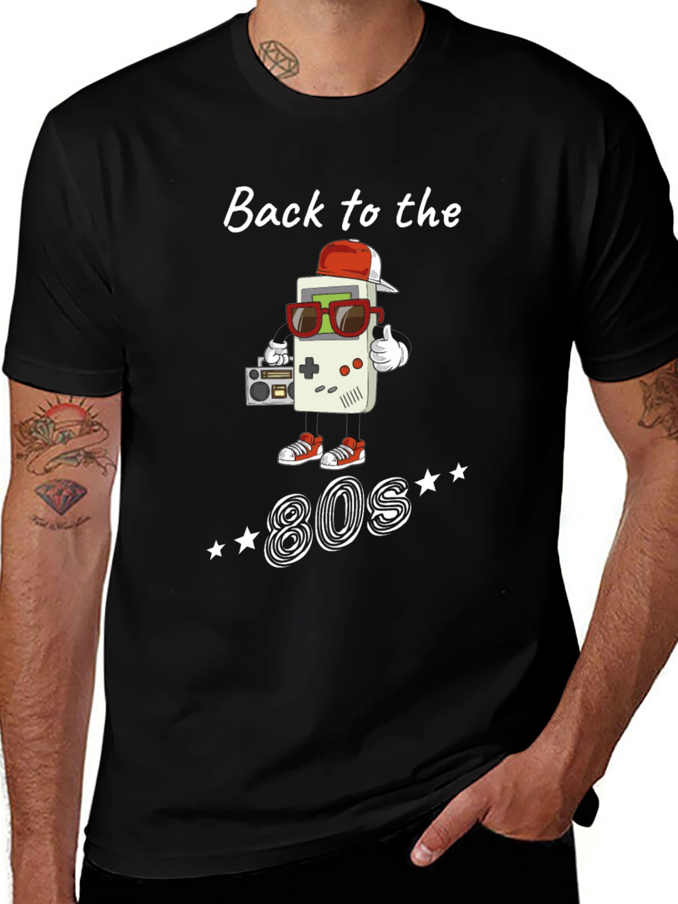 Back to the 80s Black T-Shirt