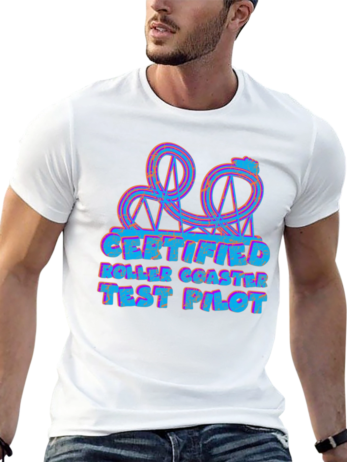 Certified Roller Coaster Test Pilot Graphic T-Shirt