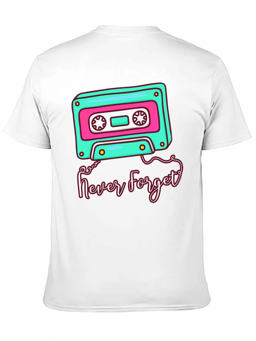 Retro Cassette Tape Never Forget Graphic Tee