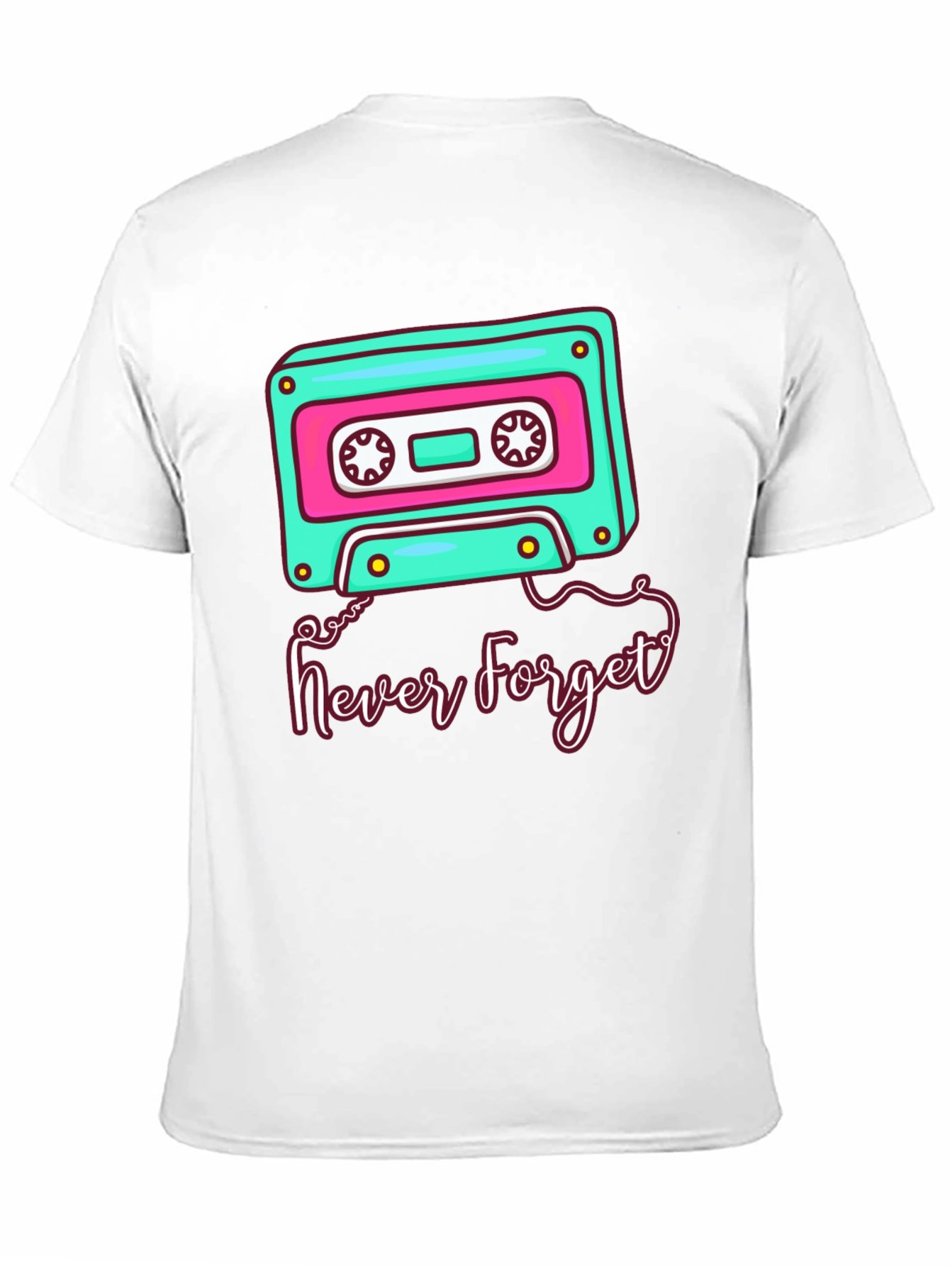 Retro Cassette Tape Never Forget Graphic Tee
