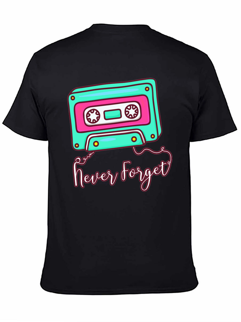 Retro Cassette Tape Never Forget Graphic Tee