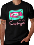Retro Cassette Tape Never Forget Graphic Tee