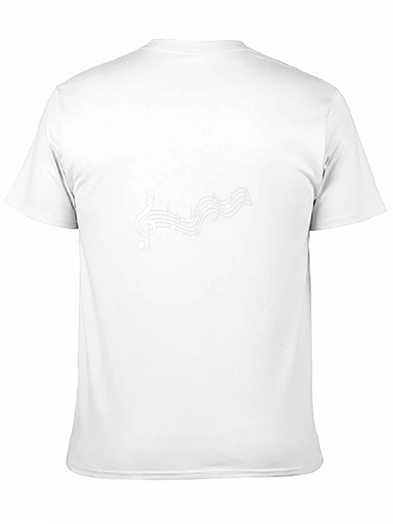 Musical Note T-Shirt - Black Crew Neck Tee