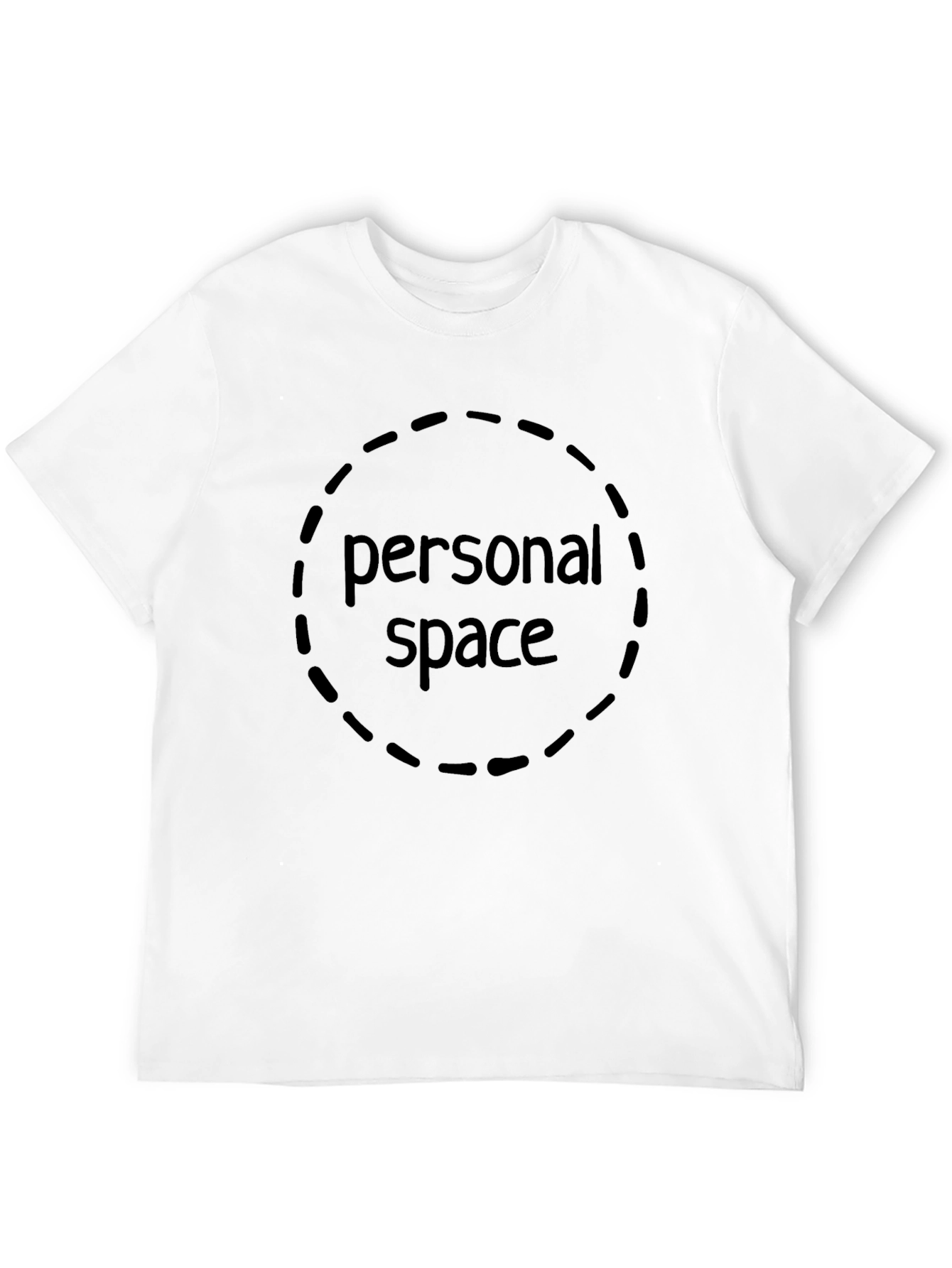 Personal Space Graphic Tee - Black Cotton Comfort