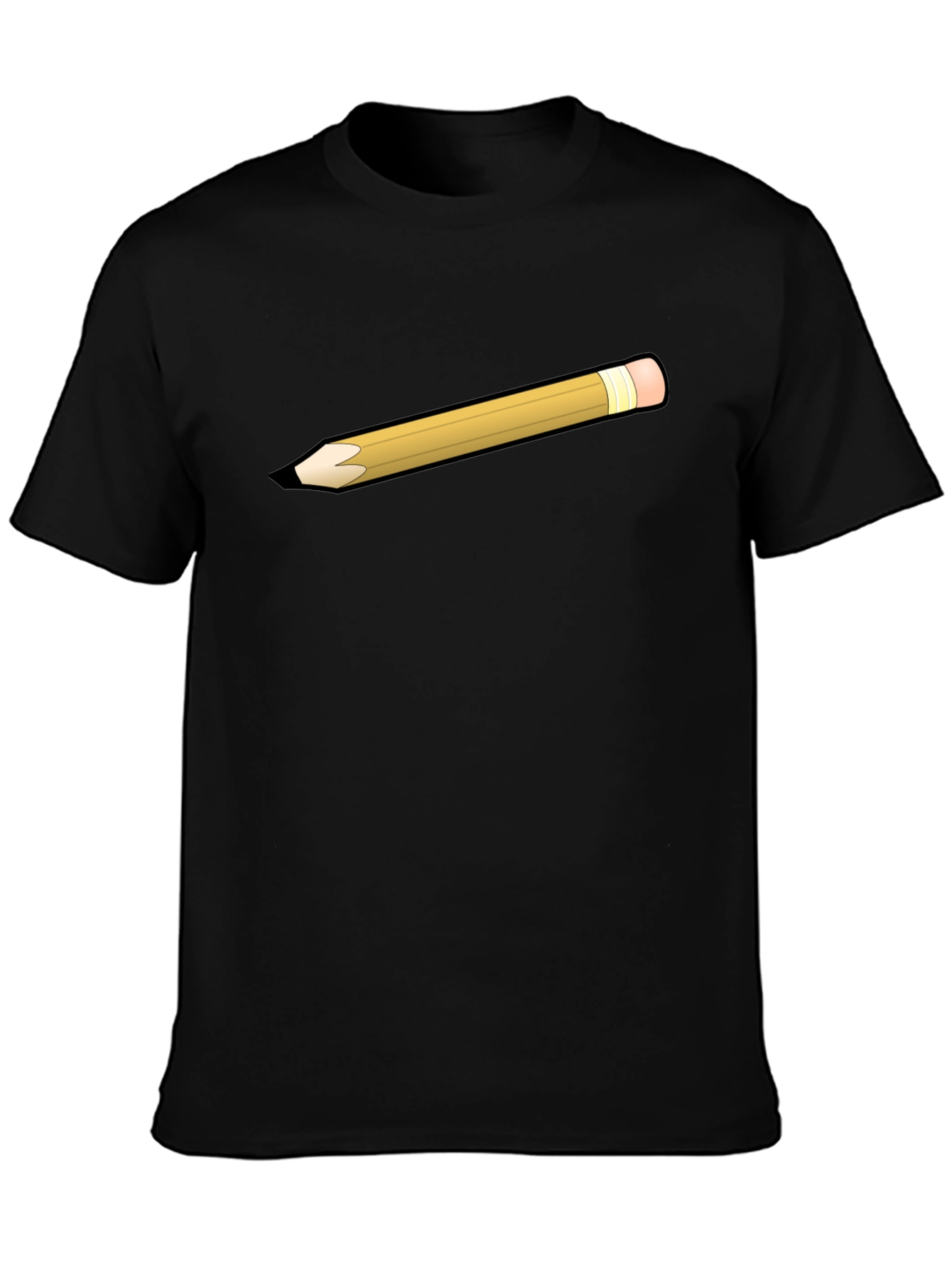 Pencil Graphic Black T-Shirt