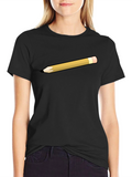 Pencil Graphic Black T-Shirt