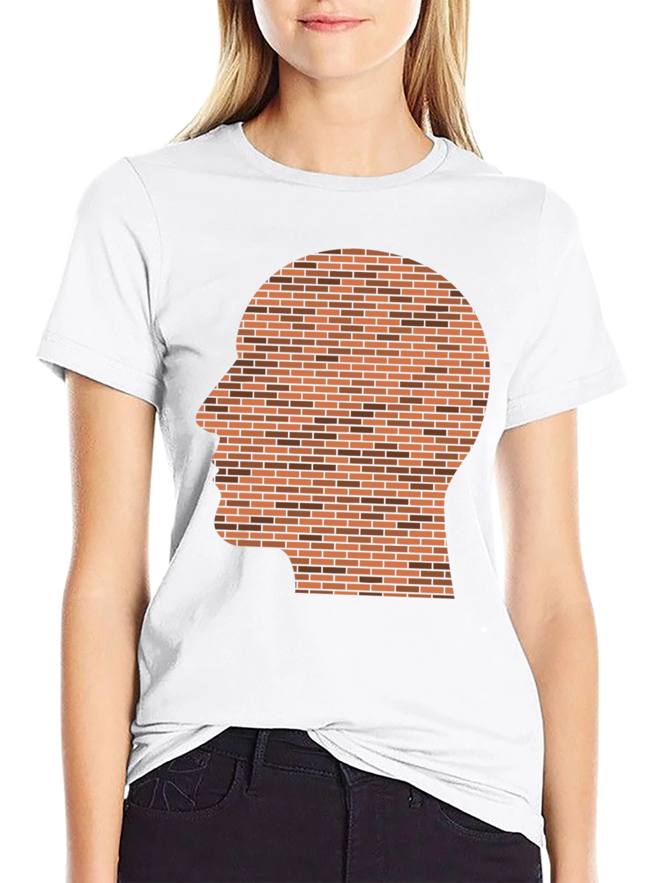 Brick Head T-Shirt - Unique Graphic Tee