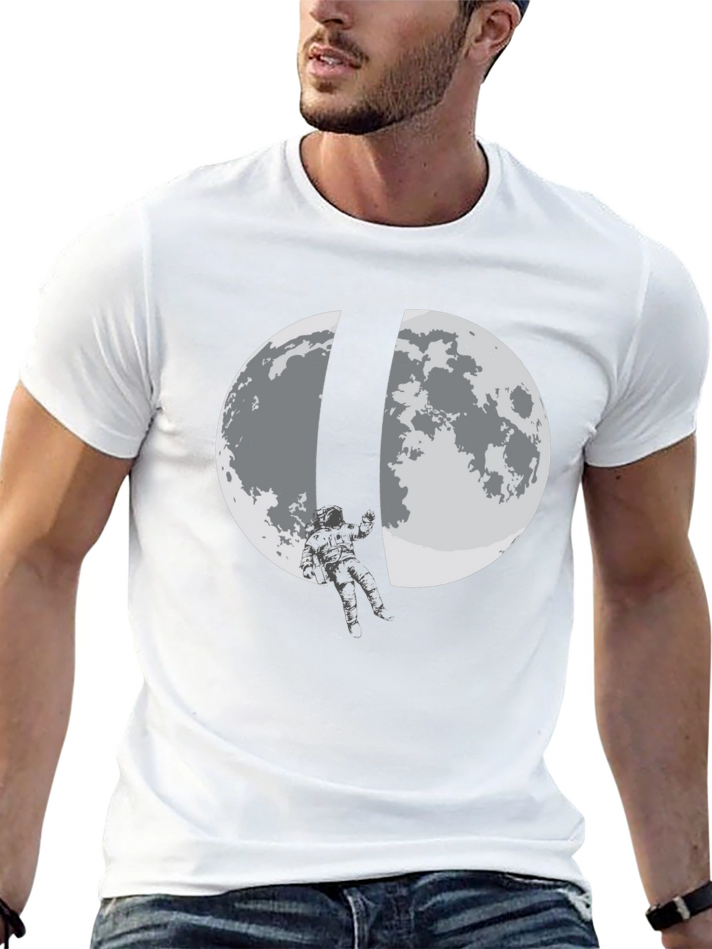 Astronaut Moon T-Shirt - Space Adventure Tee