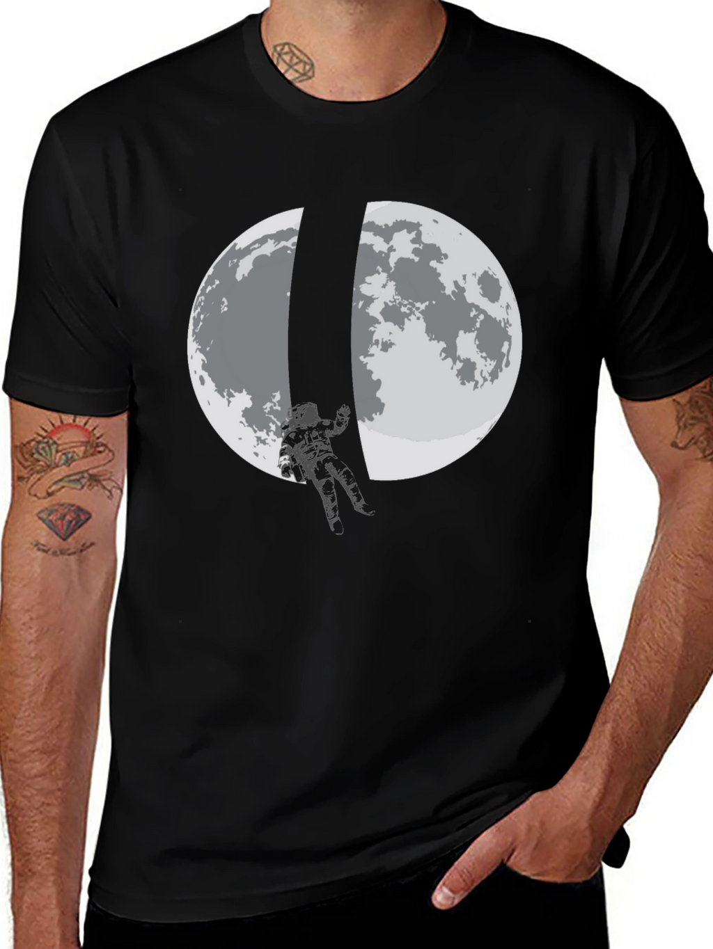 Astronaut Moon T-Shirt - Space Adventure Tee