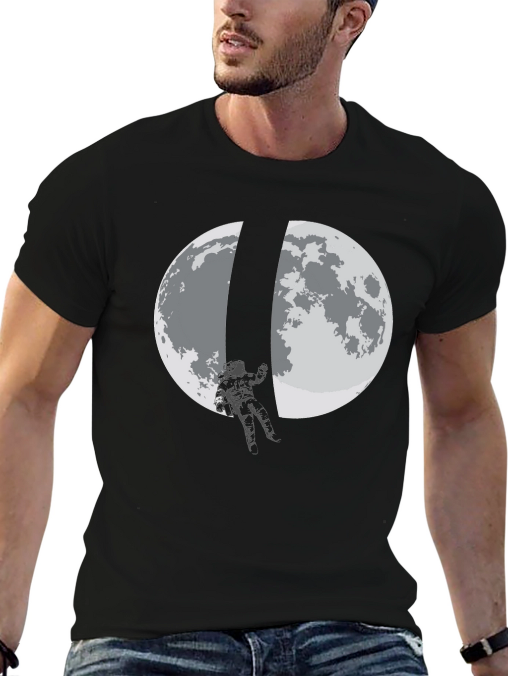 Astronaut Moon T-Shirt - Space Adventure Tee