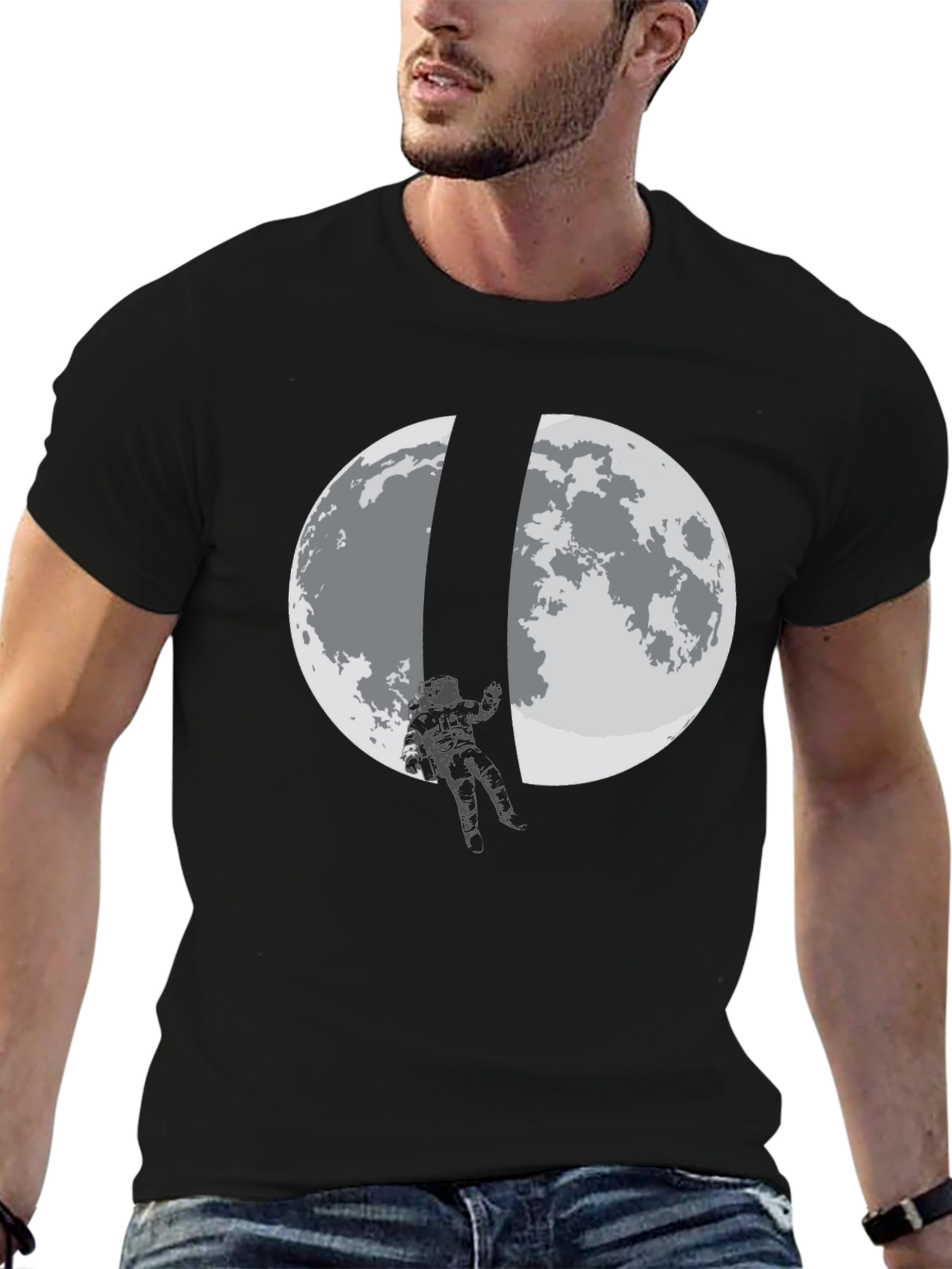 Astronaut Moon T-Shirt - Space Adventure Tee