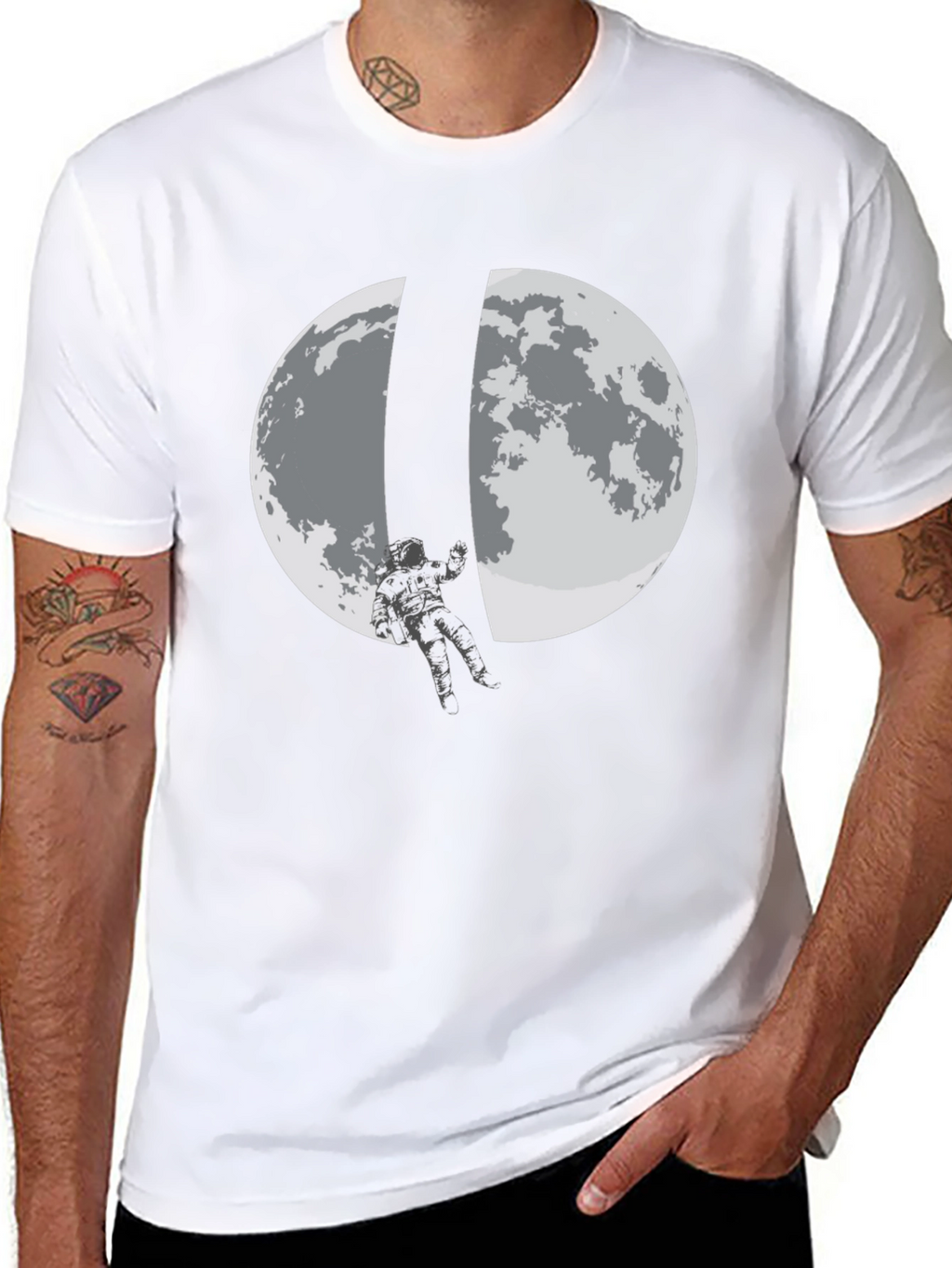 Astronaut Moon T-Shirt - Space Adventure Tee