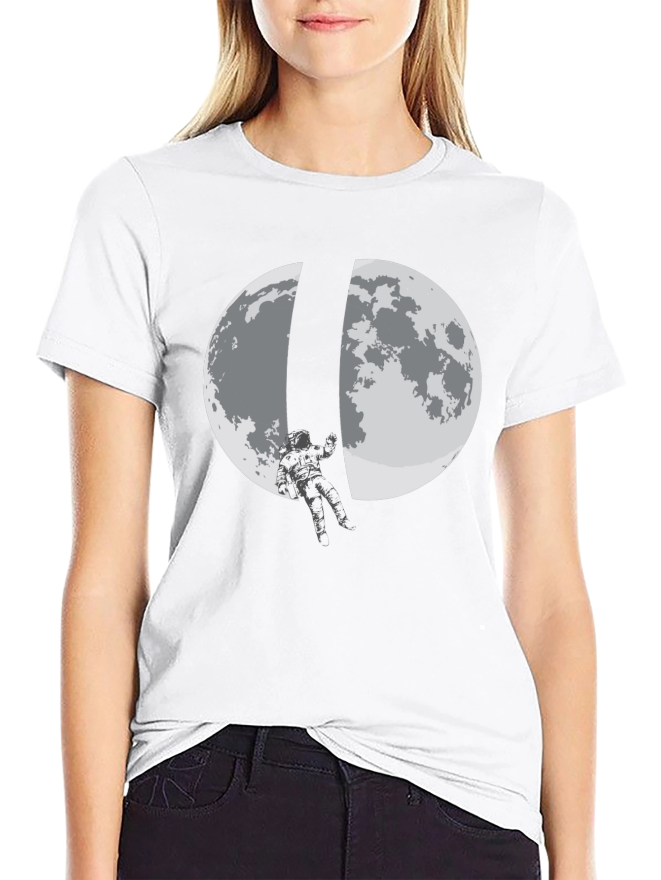Astronaut Moon T-Shirt - Space Adventure Tee