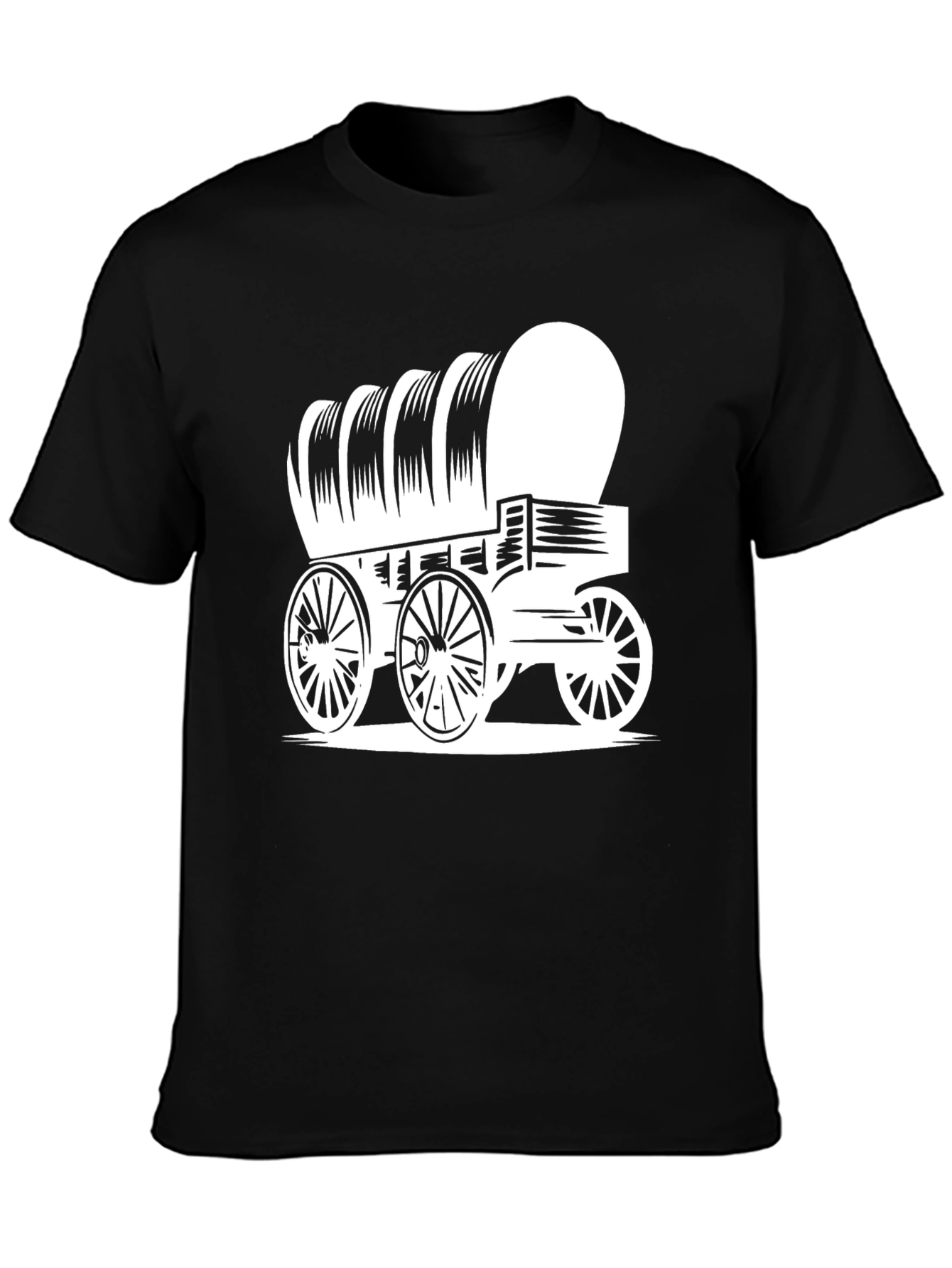 Covered Wagon Graphic Tee - Vintage Western Style