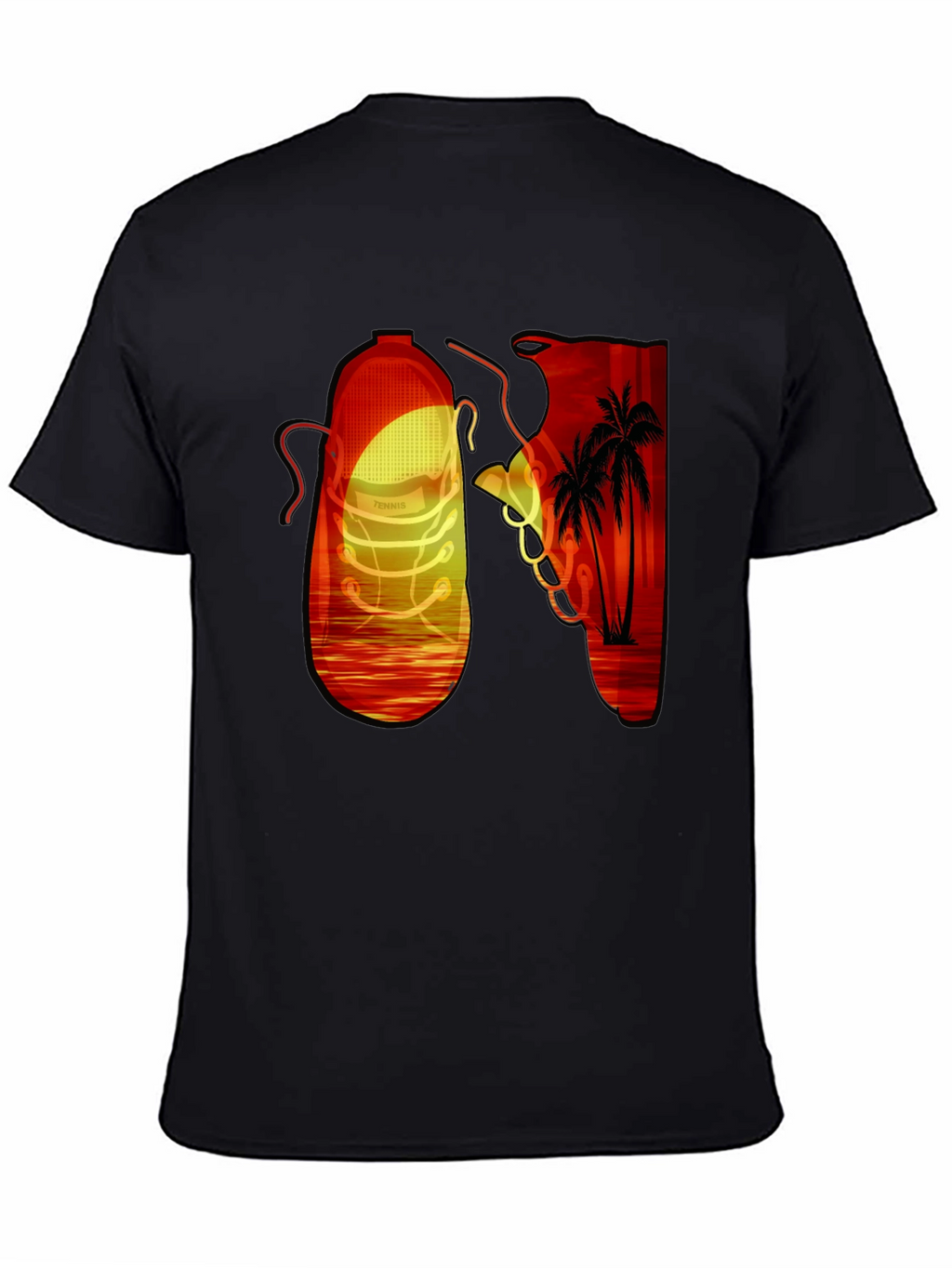 Sunset Shoe Graphic Tee - Cool Retro Style