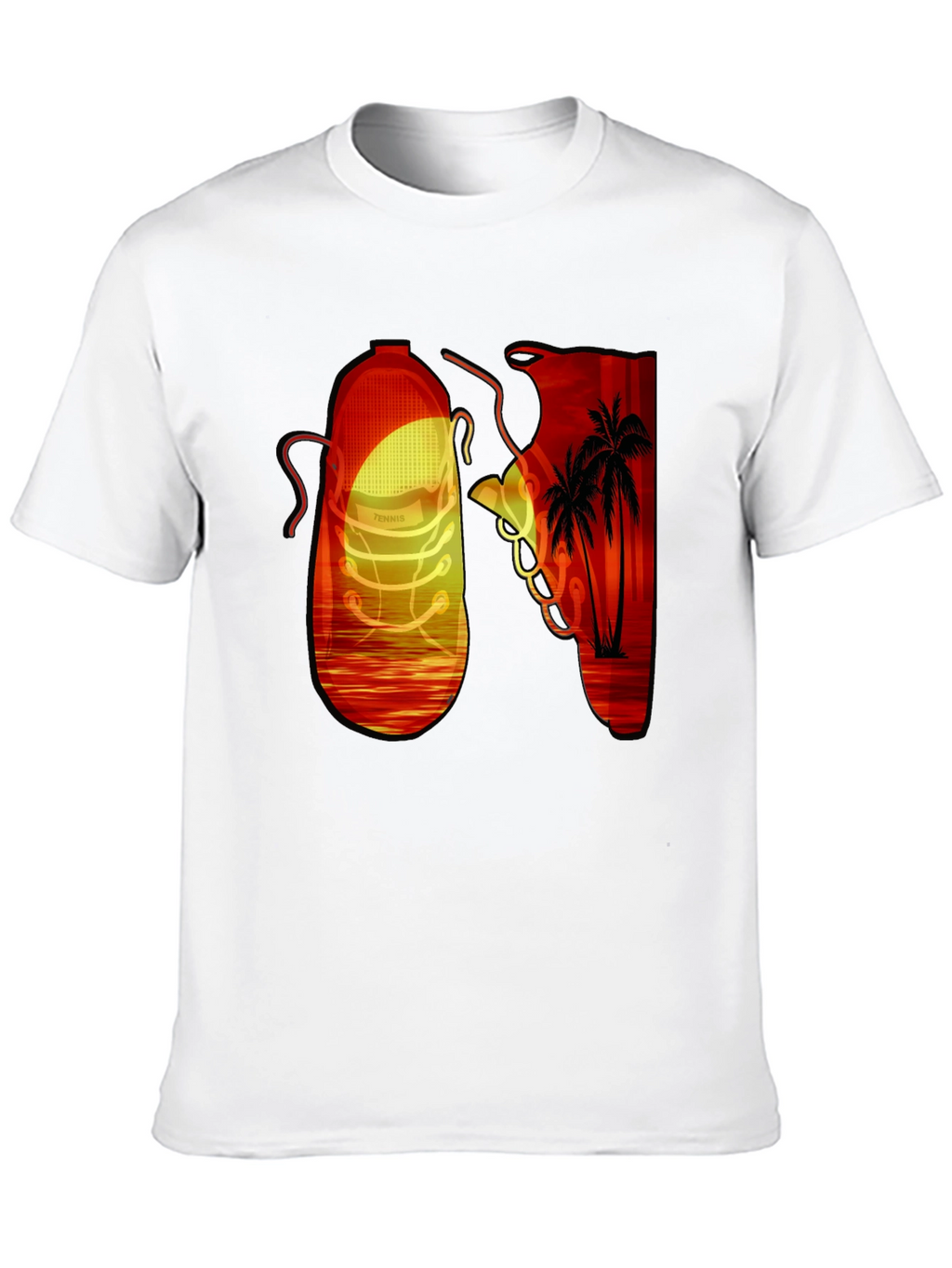Sunset Shoe Graphic Tee - Cool Retro Style