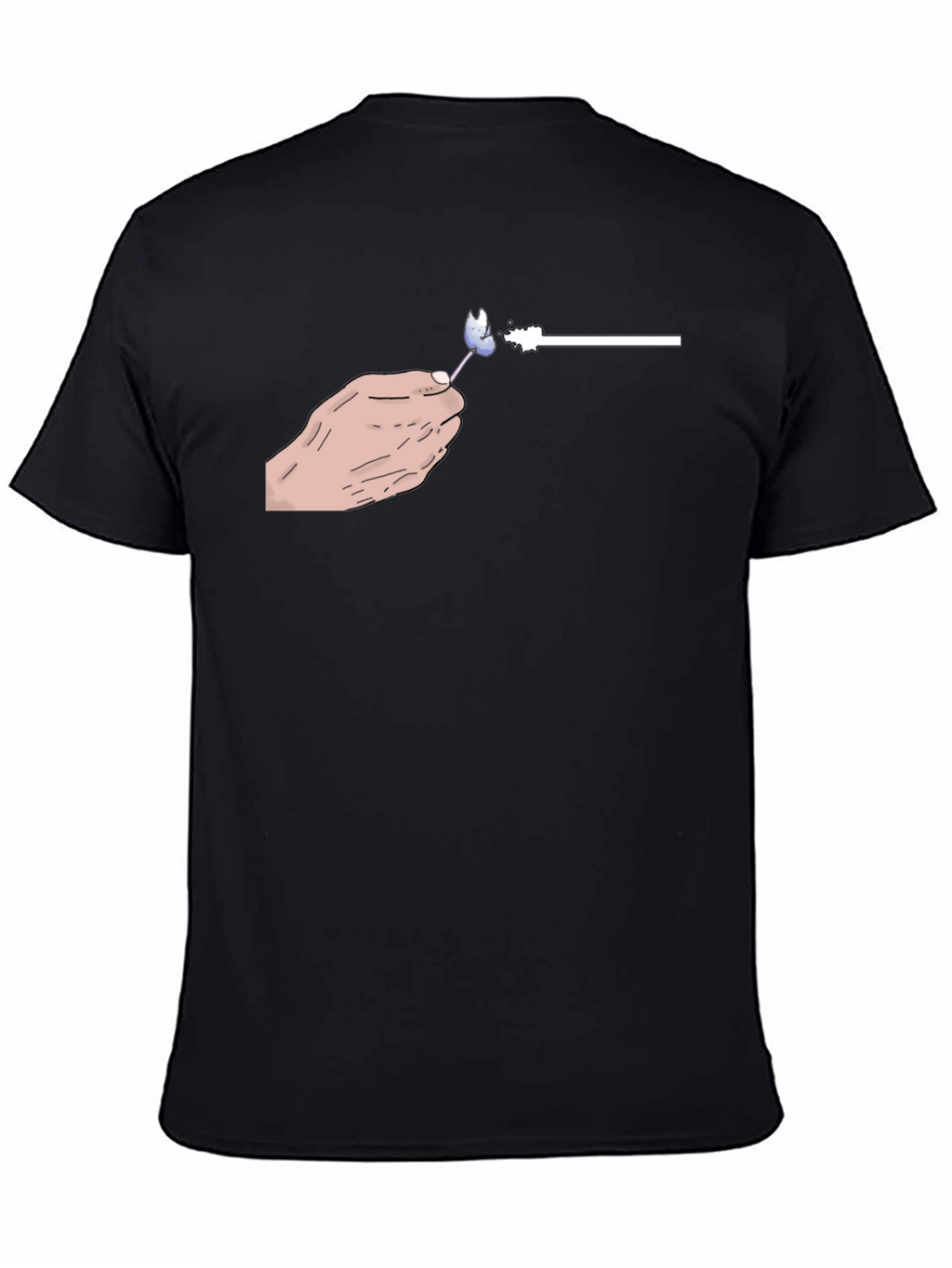 Hand-Drawn Lollipop Graphic Black T-Shirt