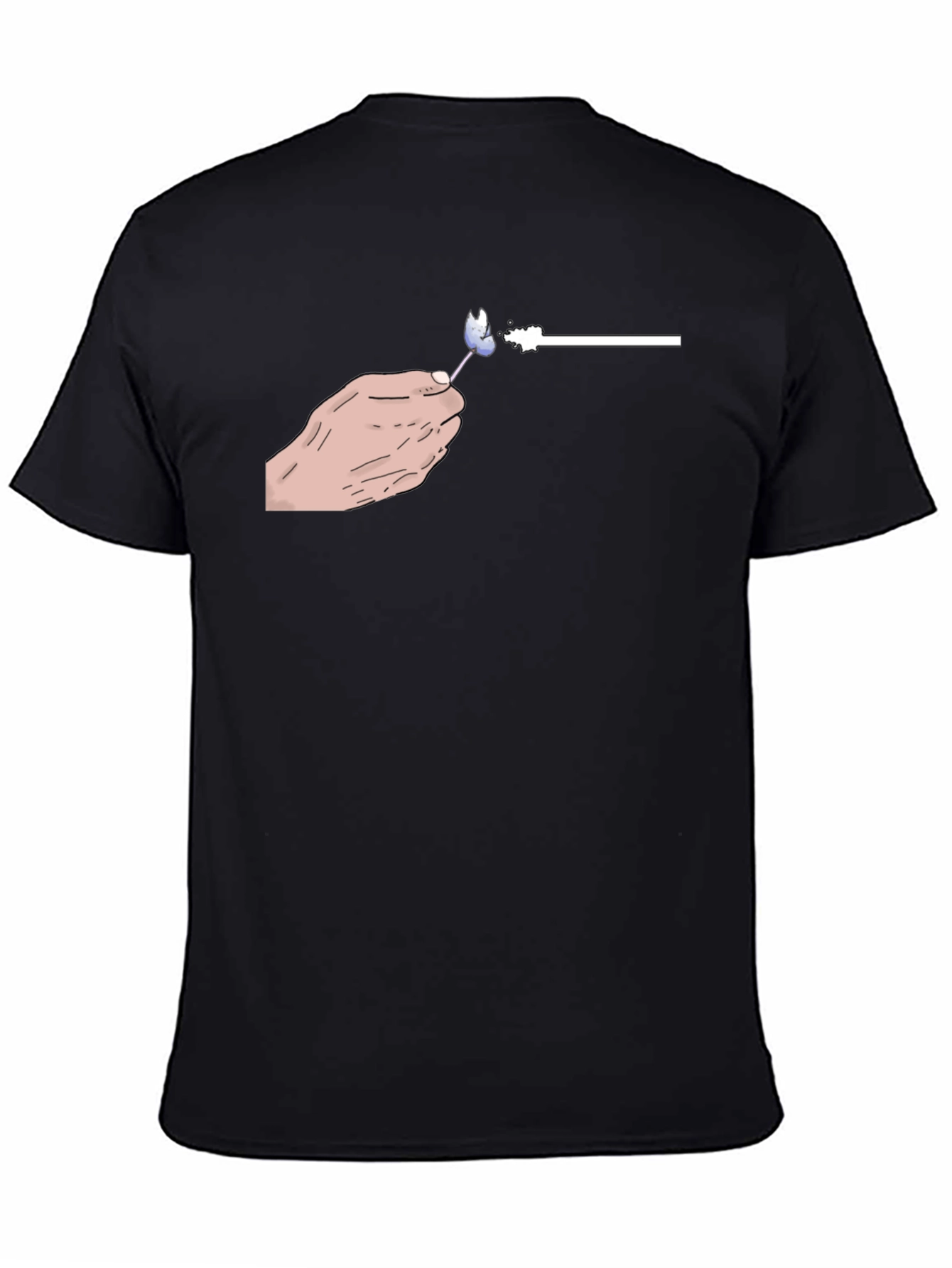Hand-Drawn Lollipop Graphic Black T-Shirt