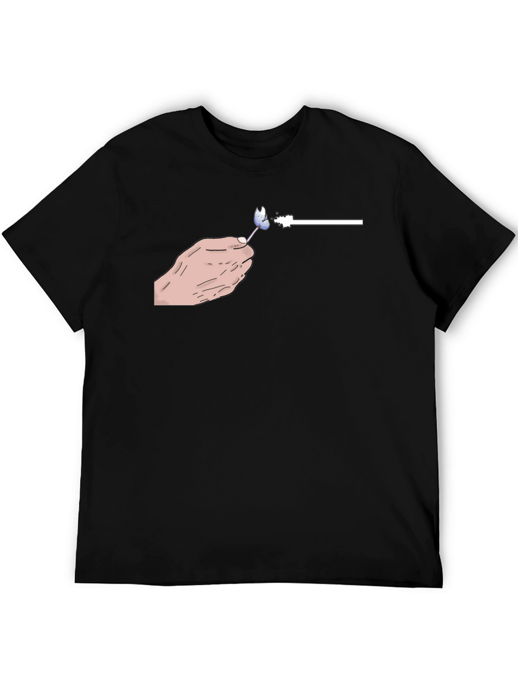 Hand-Drawn Lollipop Graphic Black T-Shirt