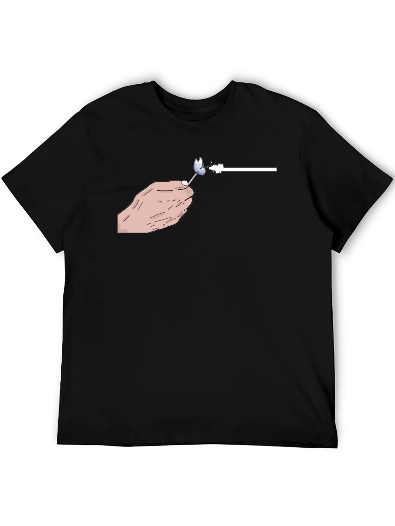 Hand-Drawn Lollipop Graphic Black T-Shirt