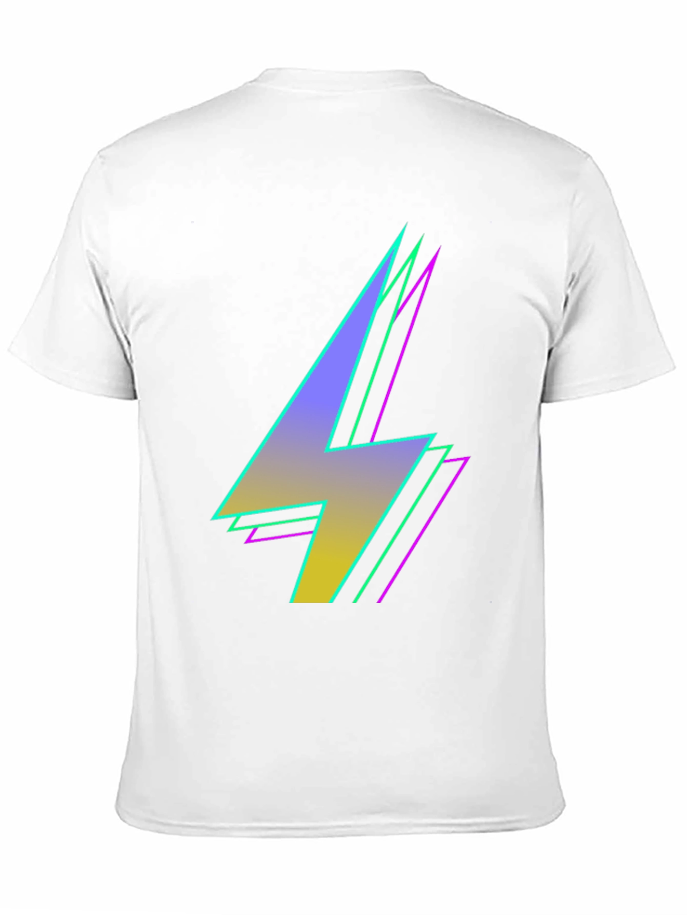 Retro Lightning Bolt Graphic Tee - Black T-Shirt