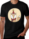 Festive Fox Graphic Tee - Holiday Style