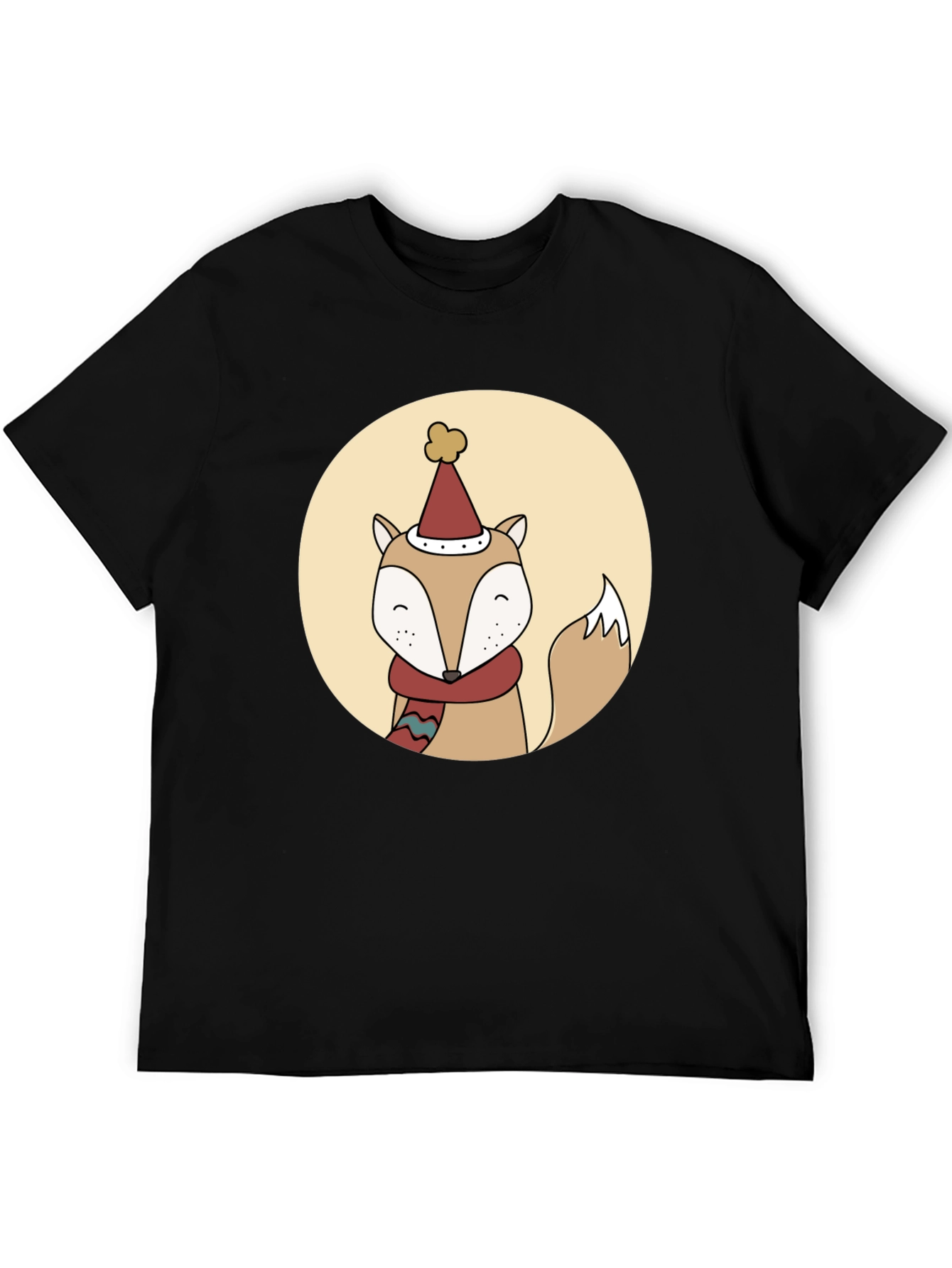 Festive Fox Graphic Tee - Holiday Style