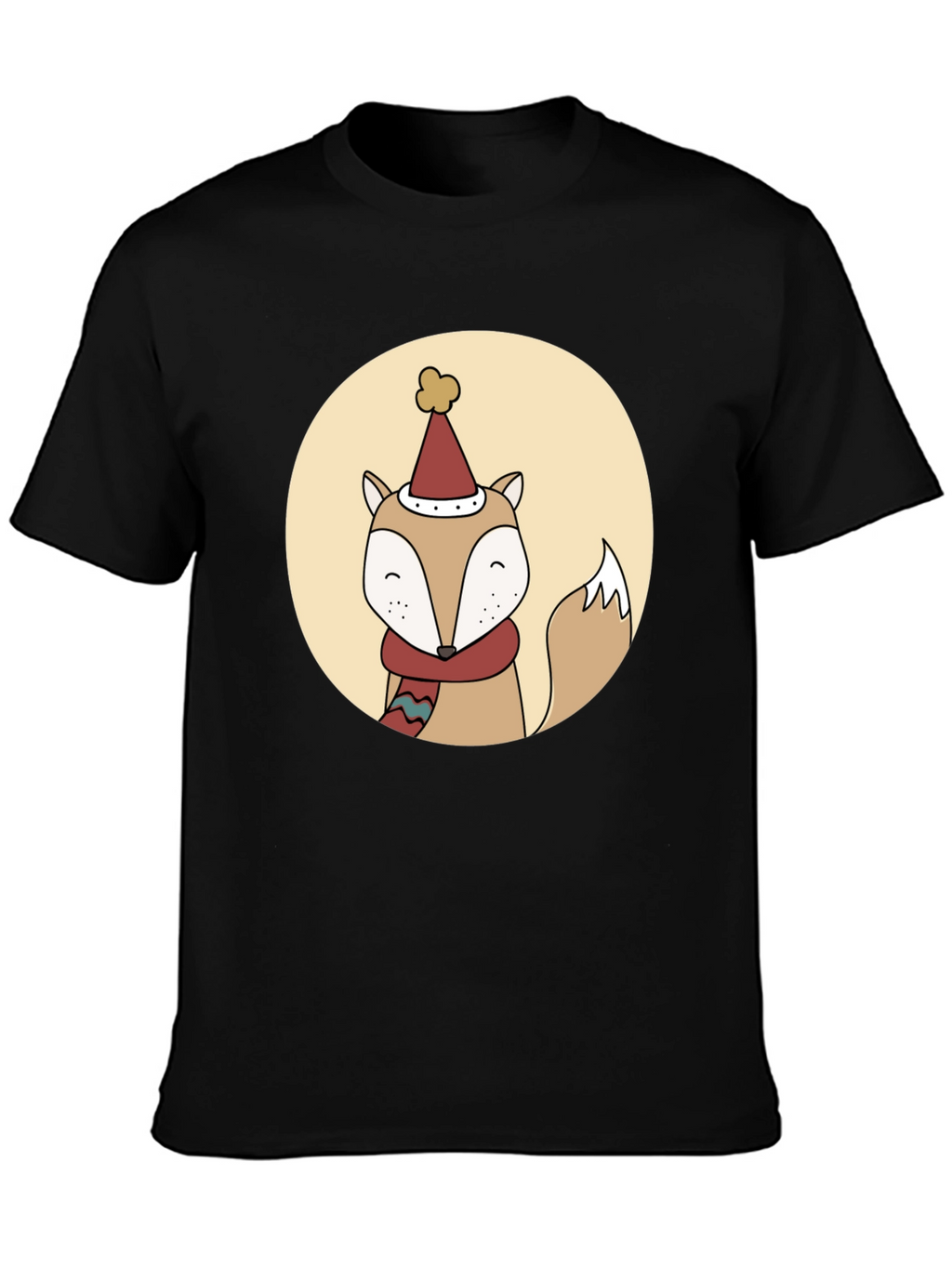Festive Fox Graphic Tee - Holiday Style