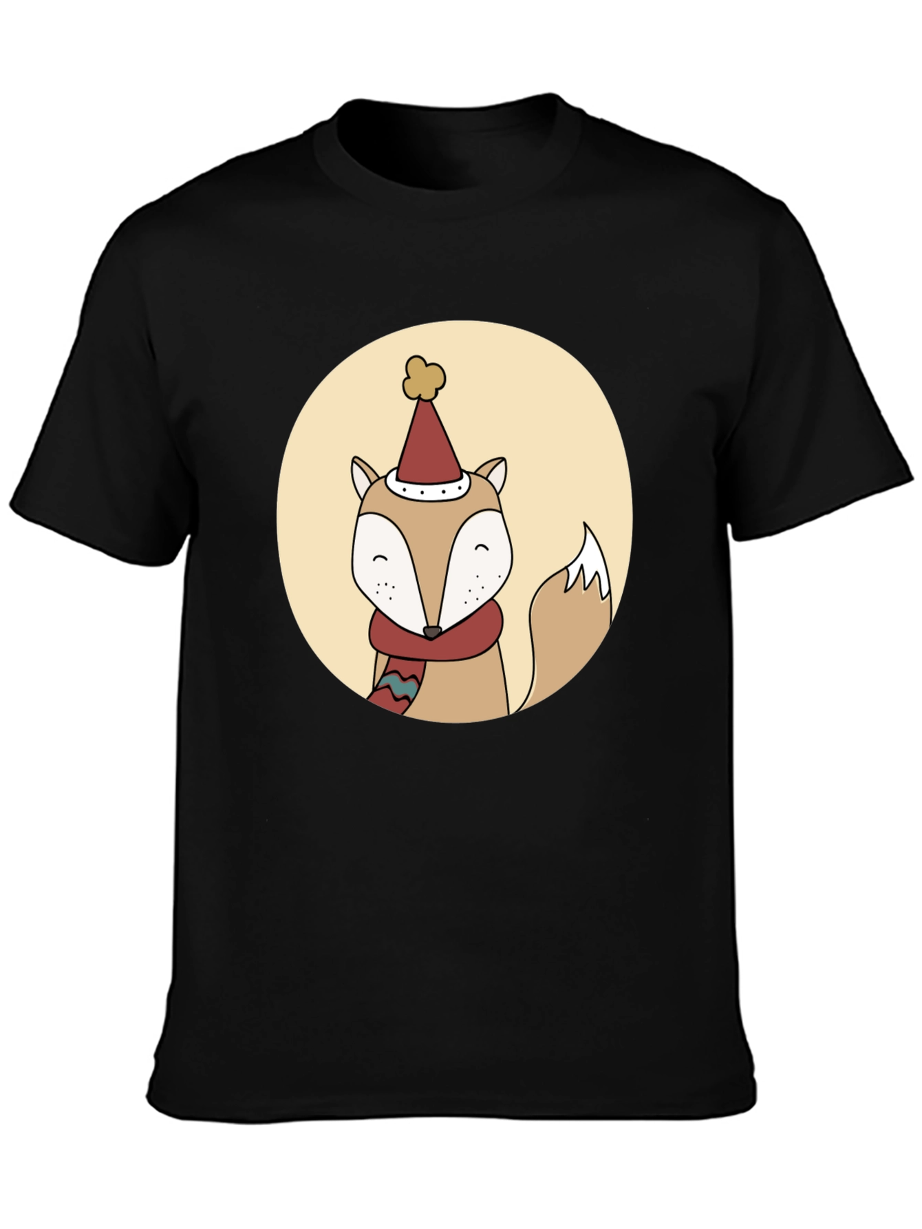 Festive Fox Graphic Tee - Holiday Style