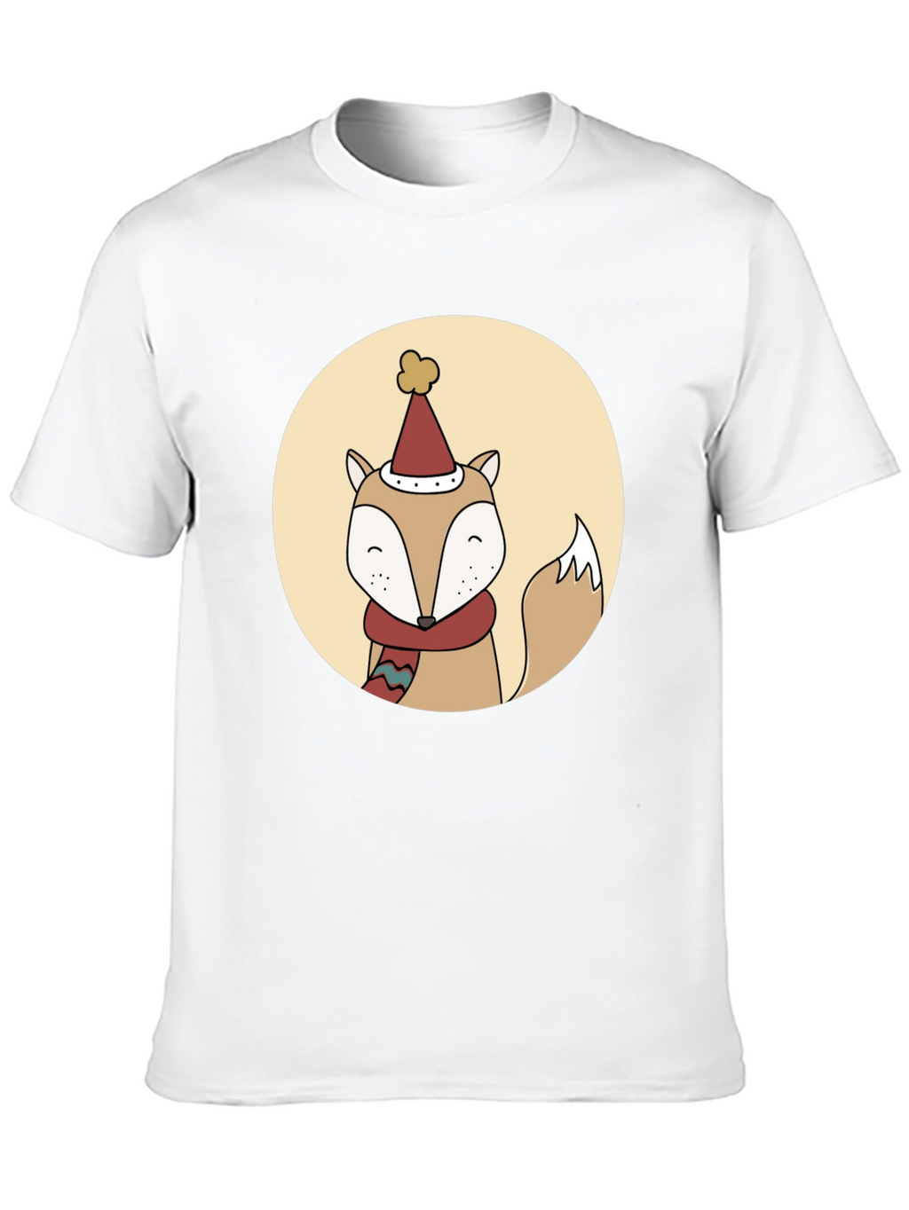 Festive Fox Graphic Tee - Holiday Style