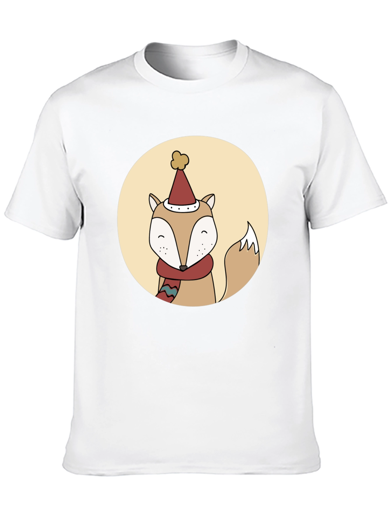 Festive Fox Graphic Tee - Holiday Style