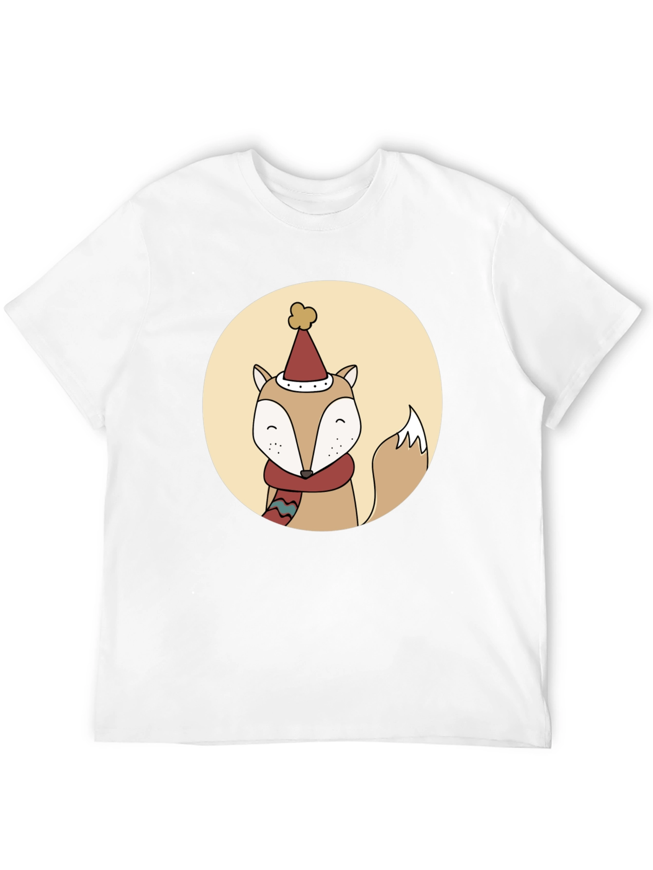 Festive Fox Graphic Tee - Holiday Style