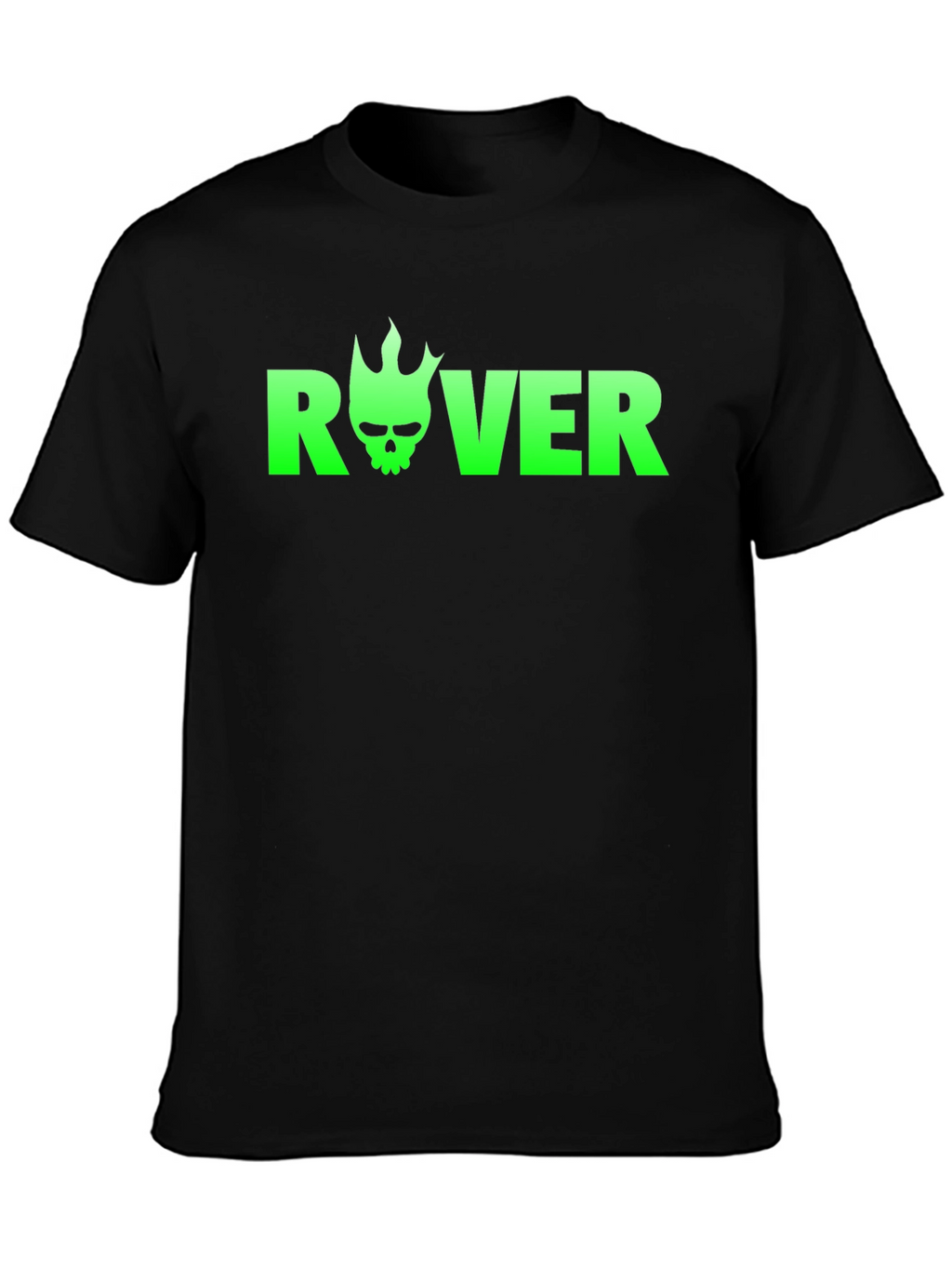 Rover Skull Flame Black T-Shirt