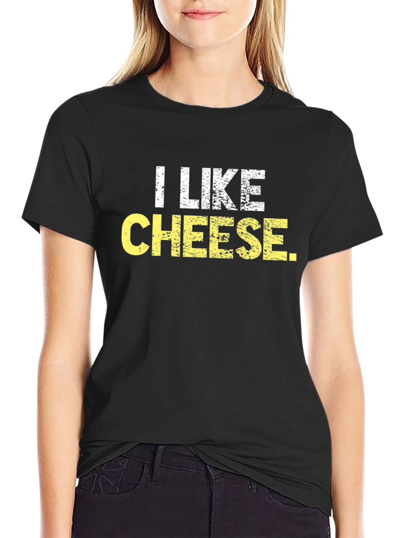 I Like Cheese Graphic Tee - Mens Black T-Shirt