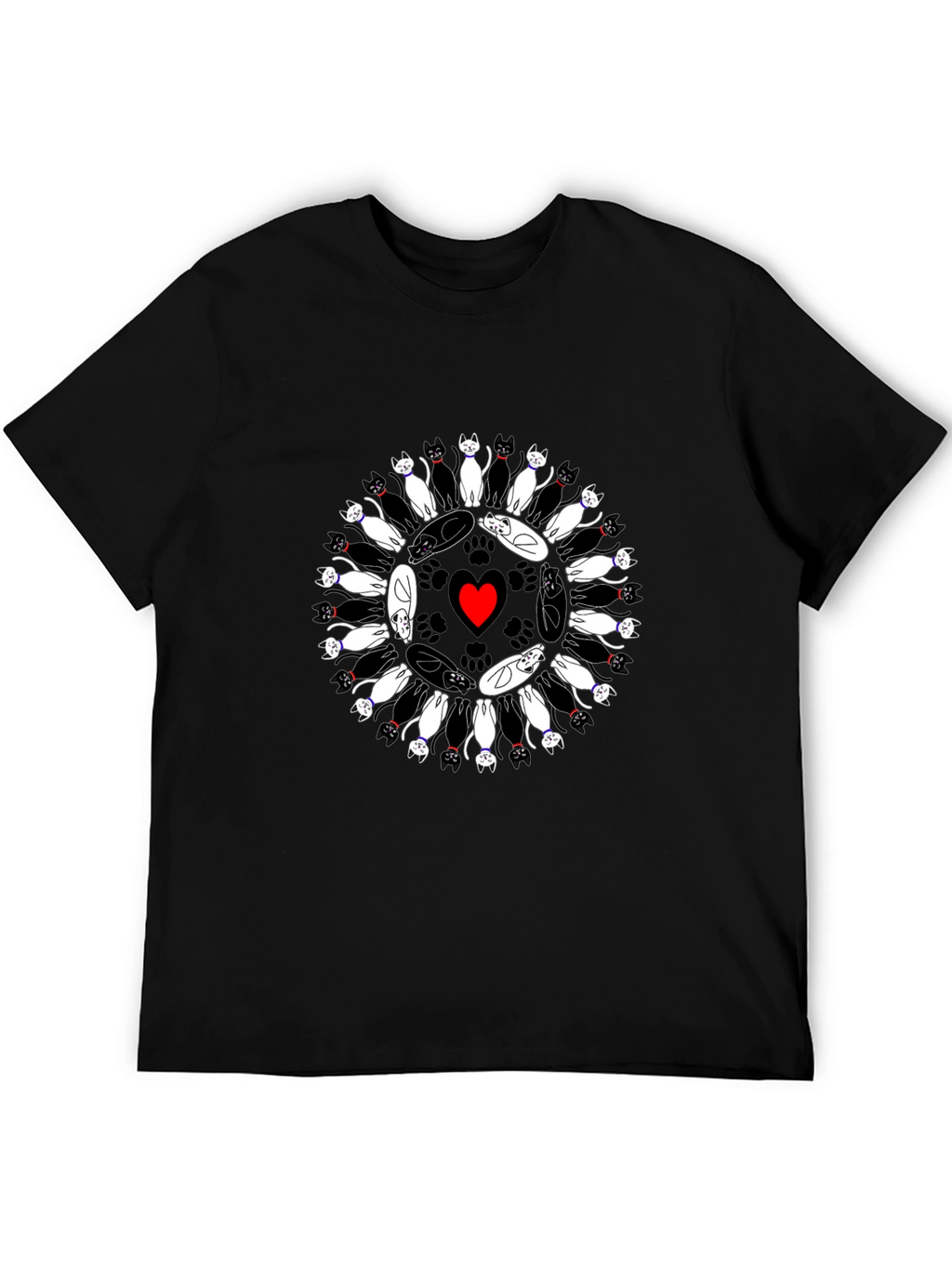 Cats Circle Heart T-Shirt