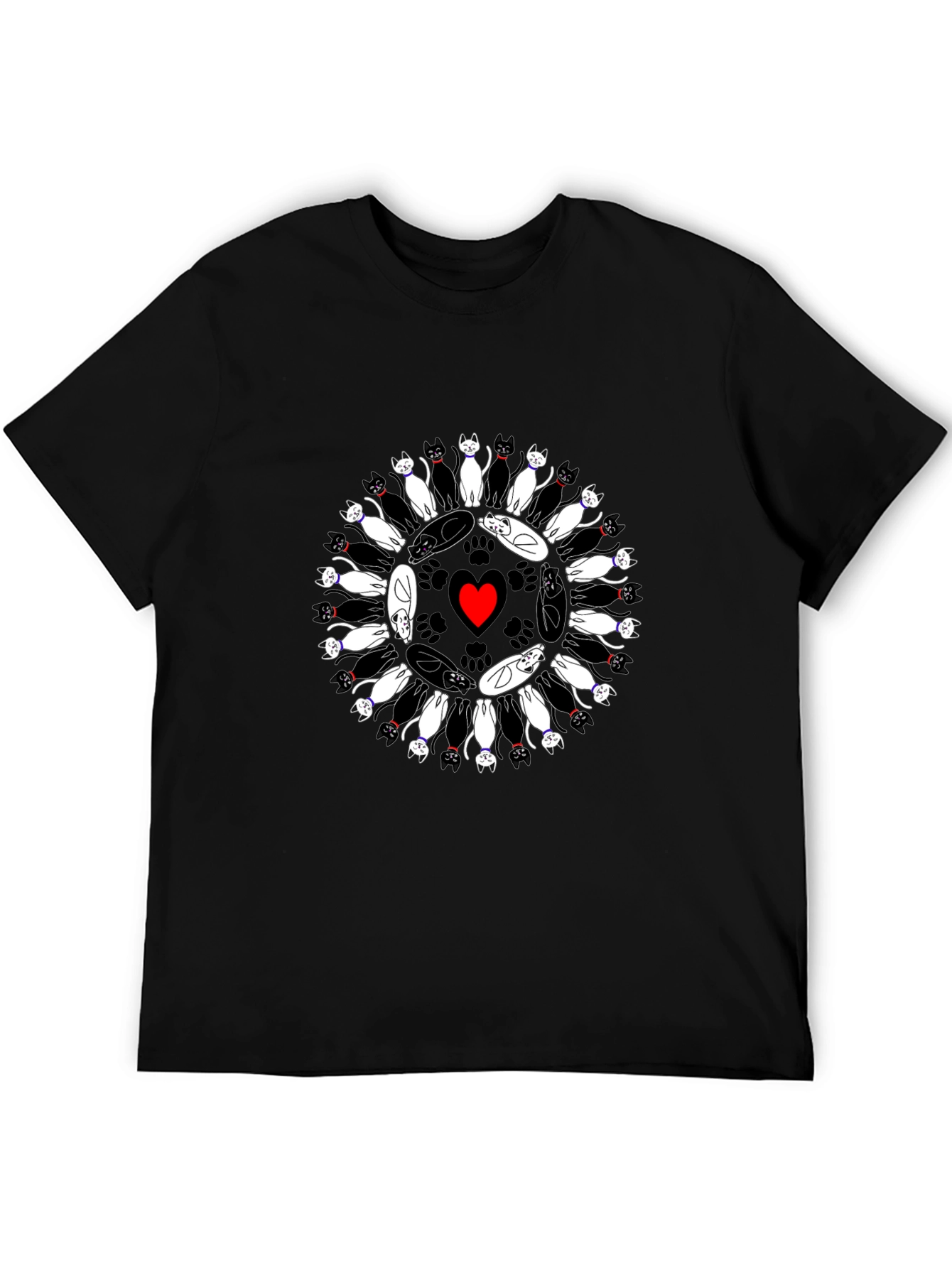 Cats Circle Heart T-Shirt