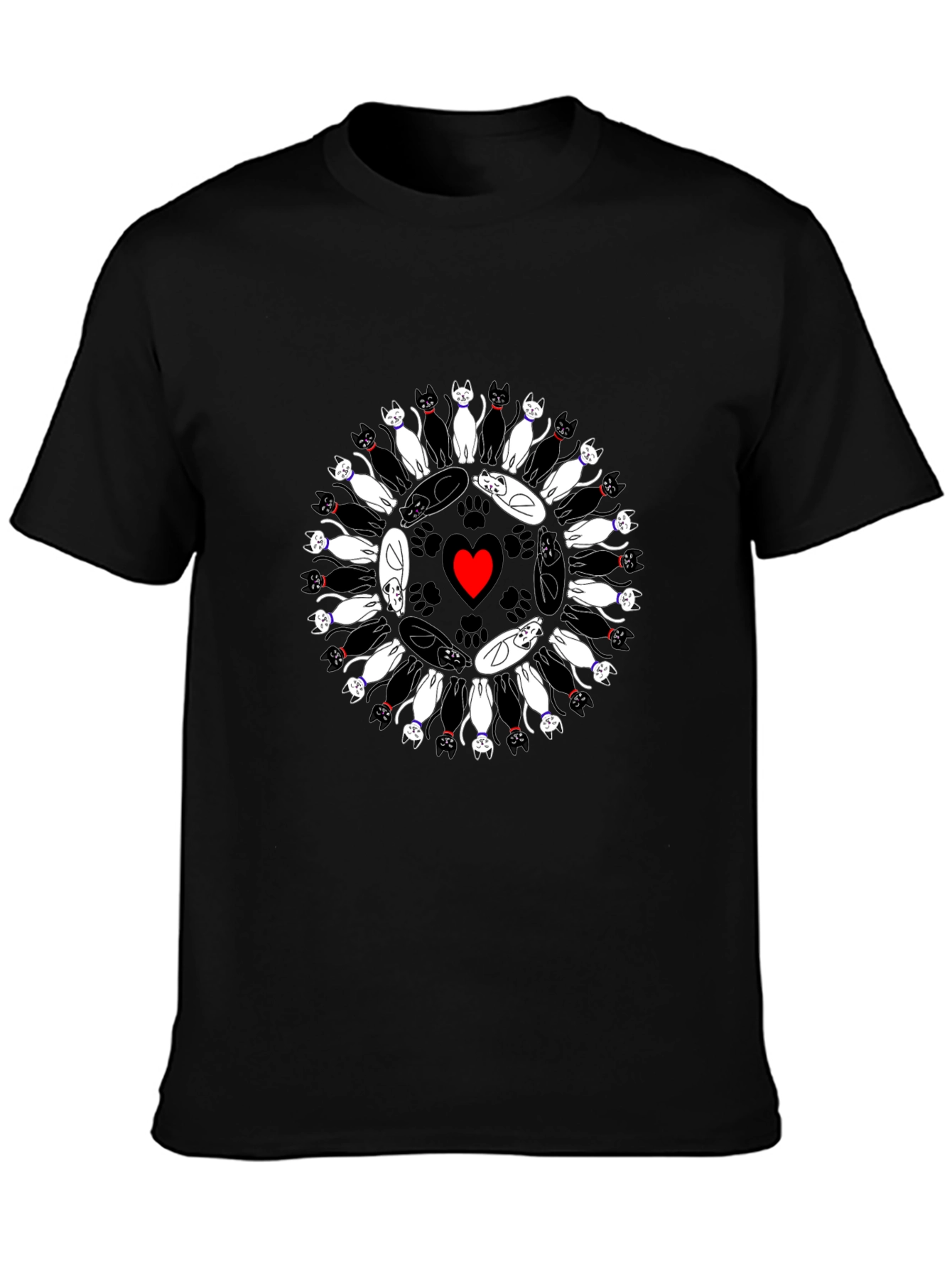 Cats Circle Heart T-Shirt