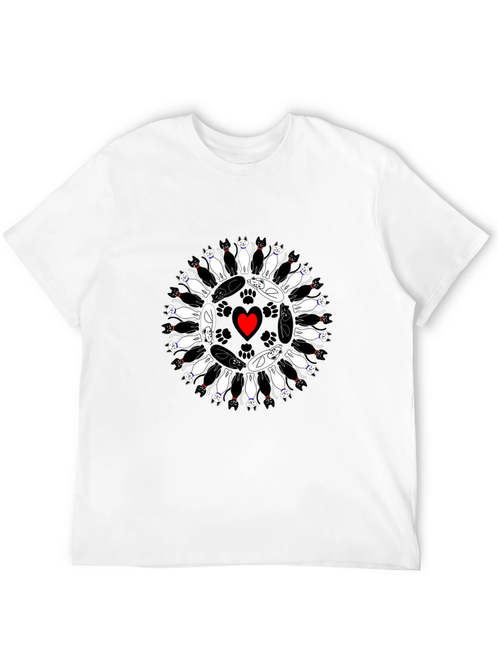 Cats Circle Heart T-Shirt