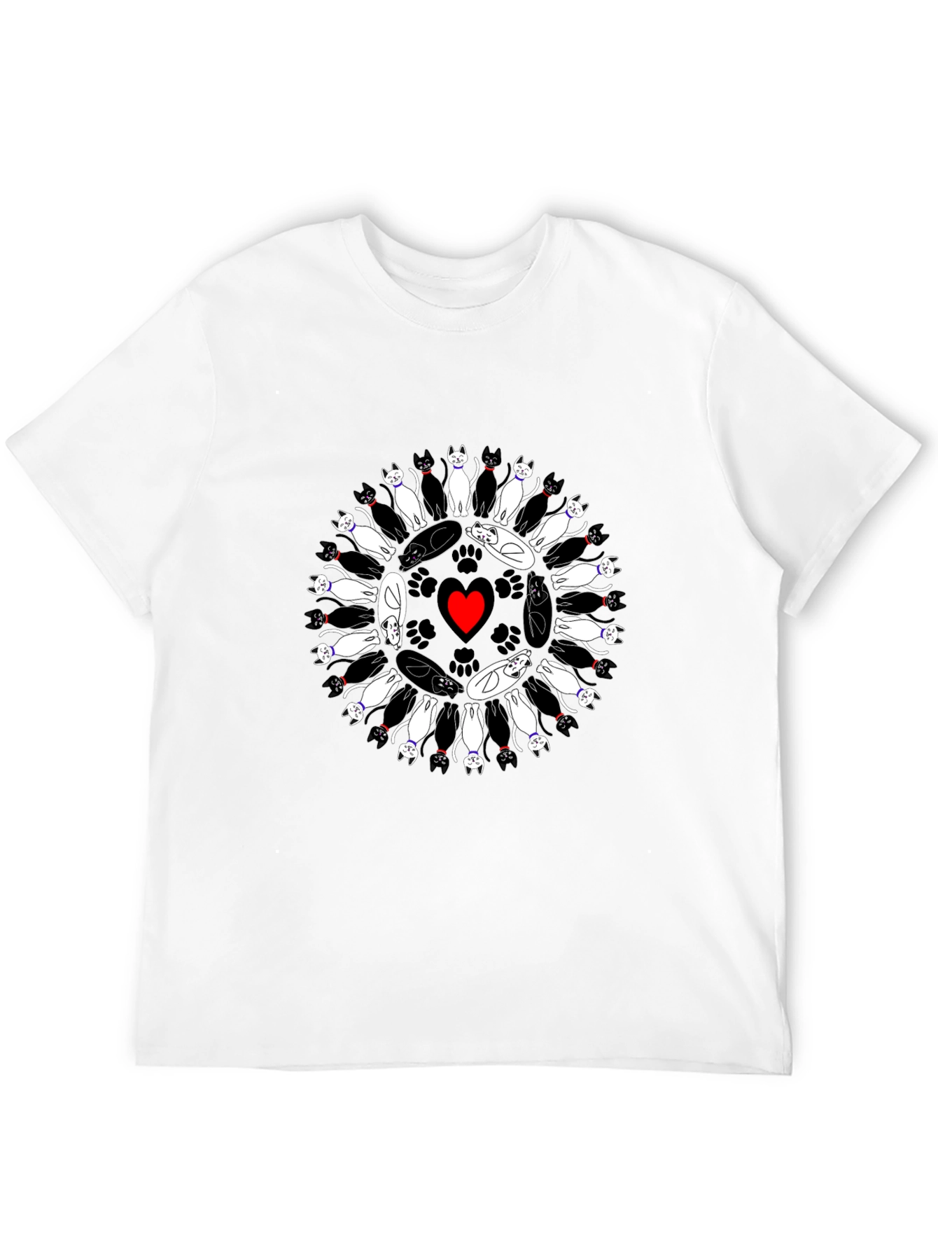 Cats Circle Heart T-Shirt