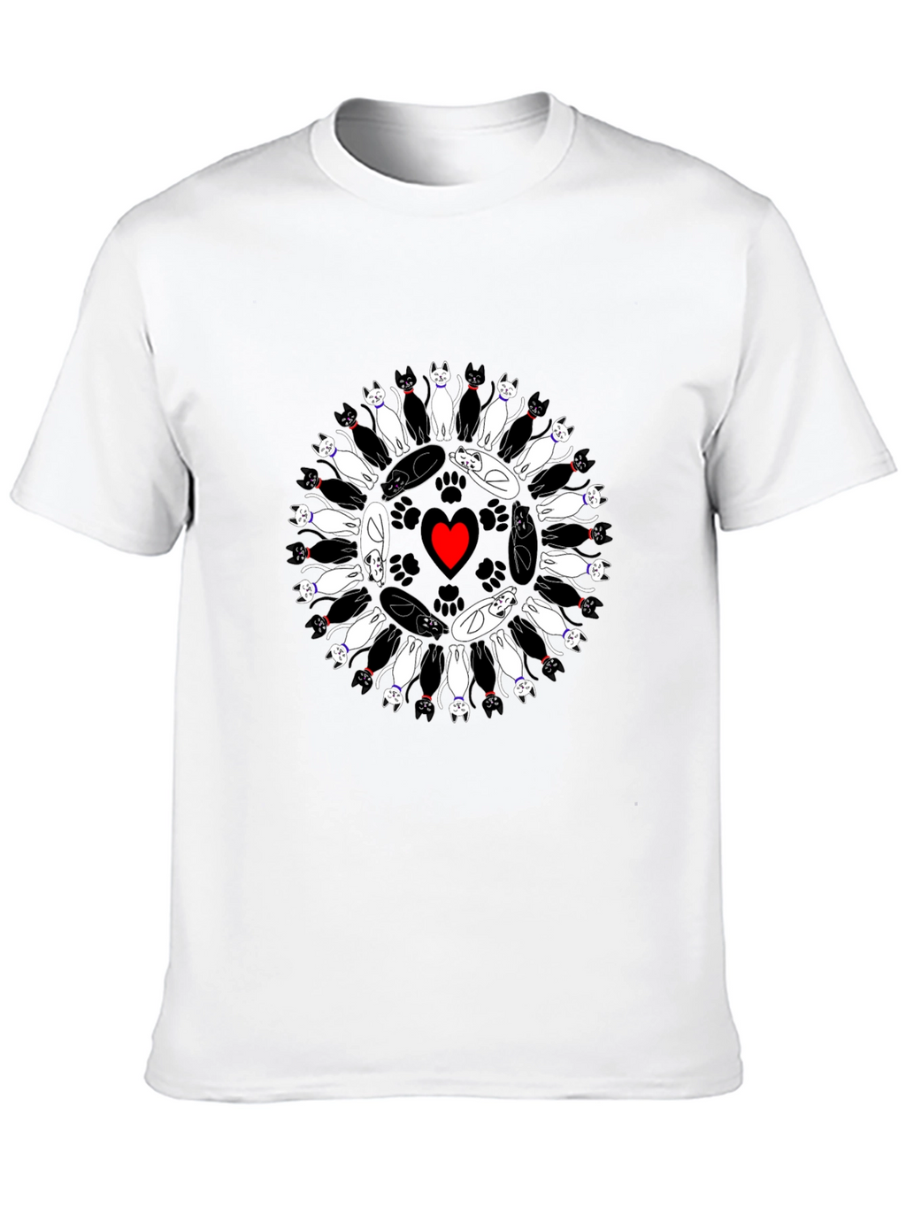 Cats Circle Heart T-Shirt
