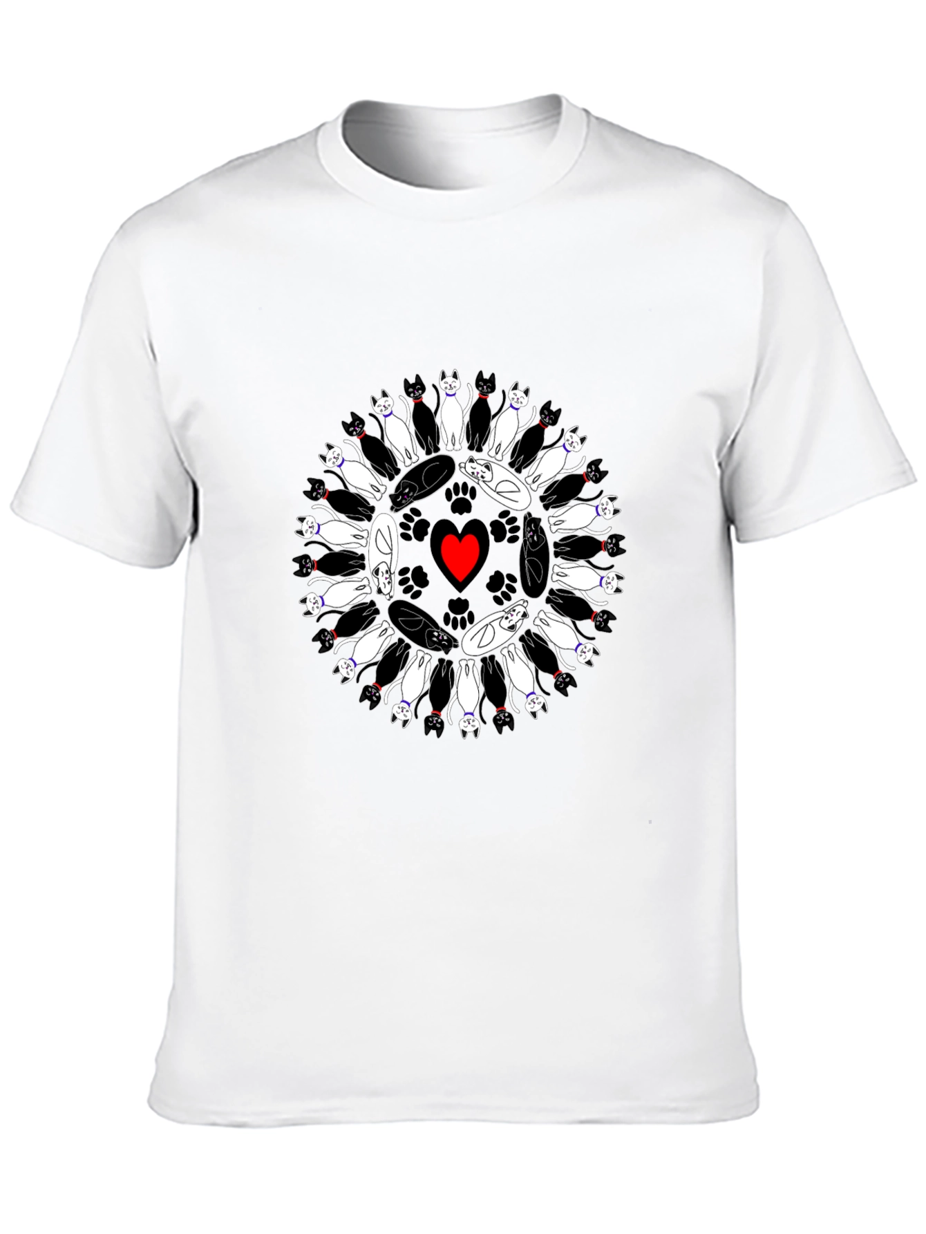 Cats Circle Heart T-Shirt