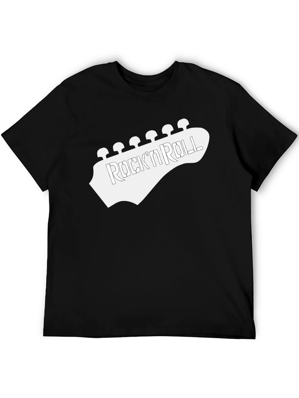 Rock n Roll Guitar Headstock Black Tee