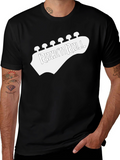 Rock n Roll Guitar Headstock Black Tee